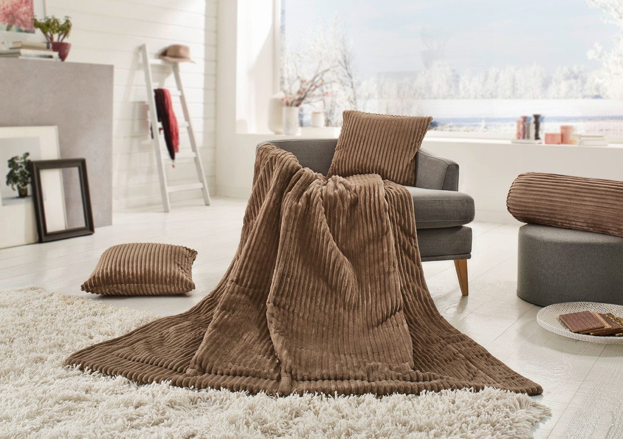 Wohndecke Bettdecke mit Cord-Optik, liebling, zweilagig günstig online kaufen