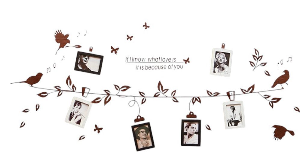 little dove Изображенияrahmen-Set Bild mit Rahmen Kunststoff Изображенияrahmen Rahmen Wandtattoo Wandsticker, (6 St)