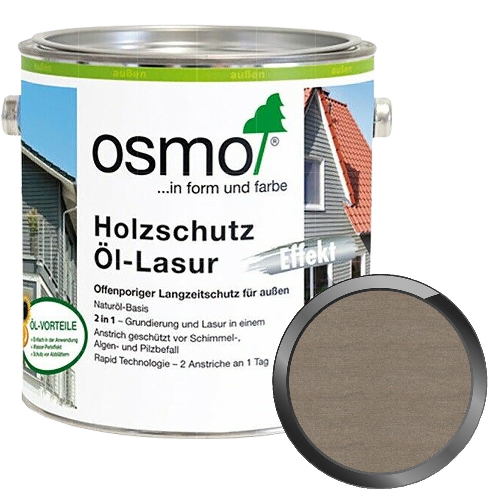 osmo Holzöl Holzschutz-Öl Lasur Effekt 0,75 LTR
