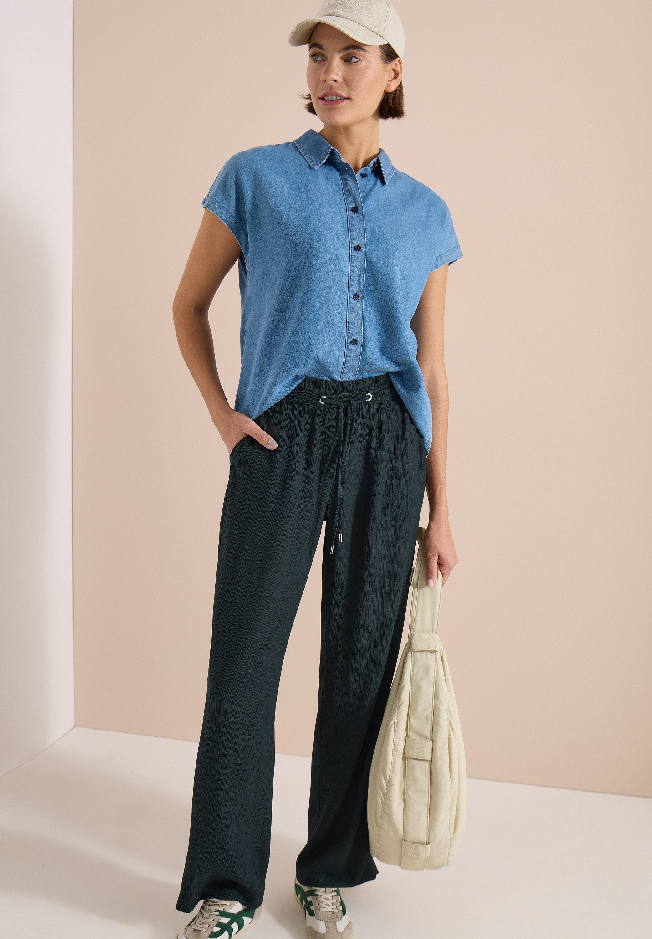 CECIL Stoffhose Style Neele Sommerhose in Struktur-Optik – Bild 5 von 5