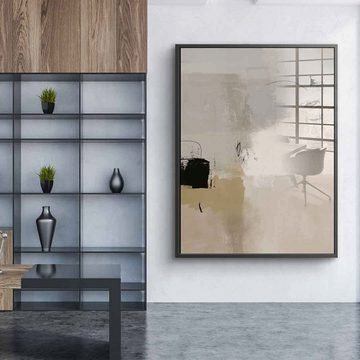 DOTCOMCANVAS® Acrylglasbild Country Stroll - Acrylglas, Acrylglasbild beige braun moderne abstrakte Kunst Druck Wandbild