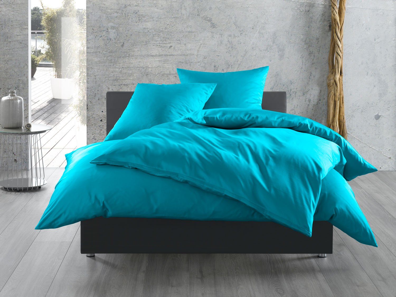BETTWAESCHE-MIT-STIL Bettwäsche Mako Satin Bettwäsche uni günstig online kaufen