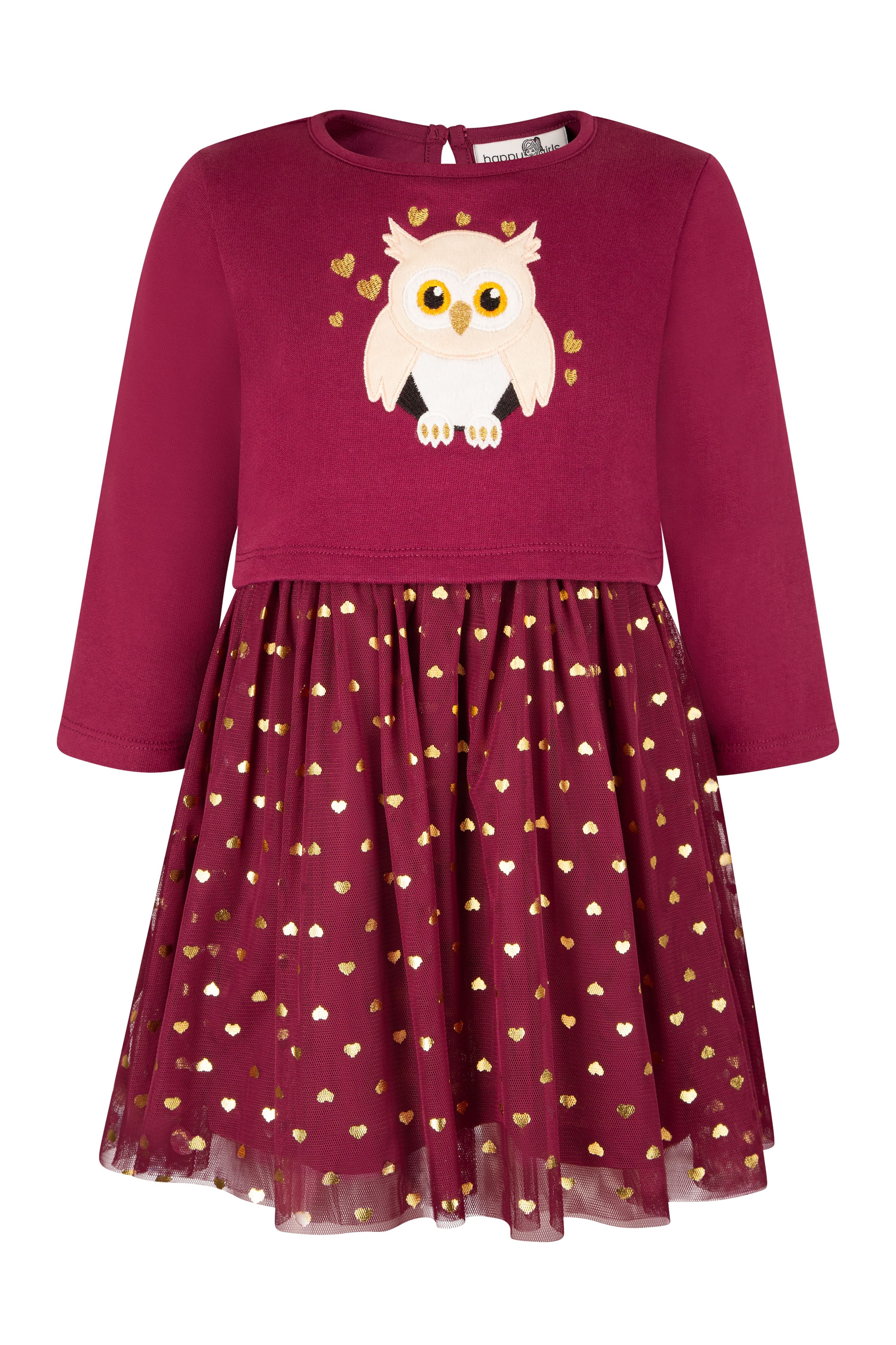 happy girls Sweatkleid mit hochwertiger Applikation und glitzerndem Alloverprint