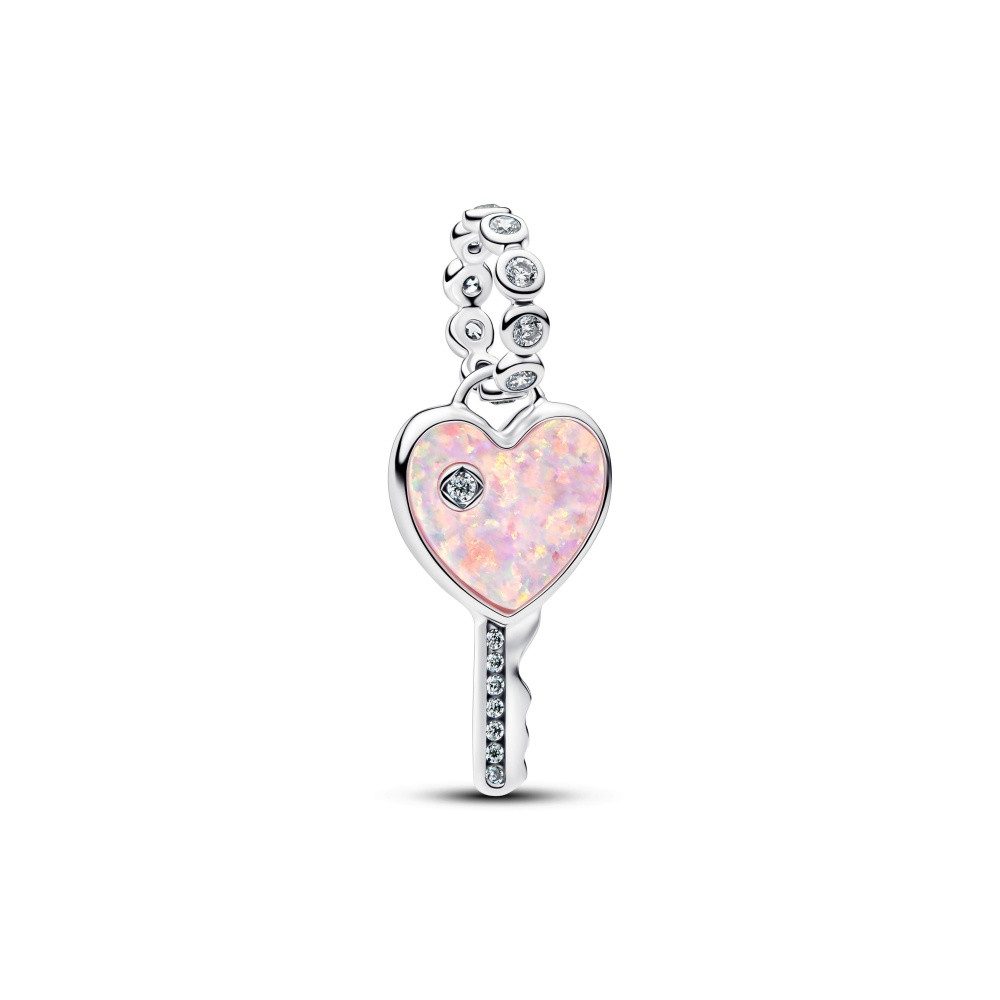 Pandora Charm-Einhänger Pandora Moments opalisierender Herzschlüssel Charm-Anhänger 794427C01 (1-tlg)