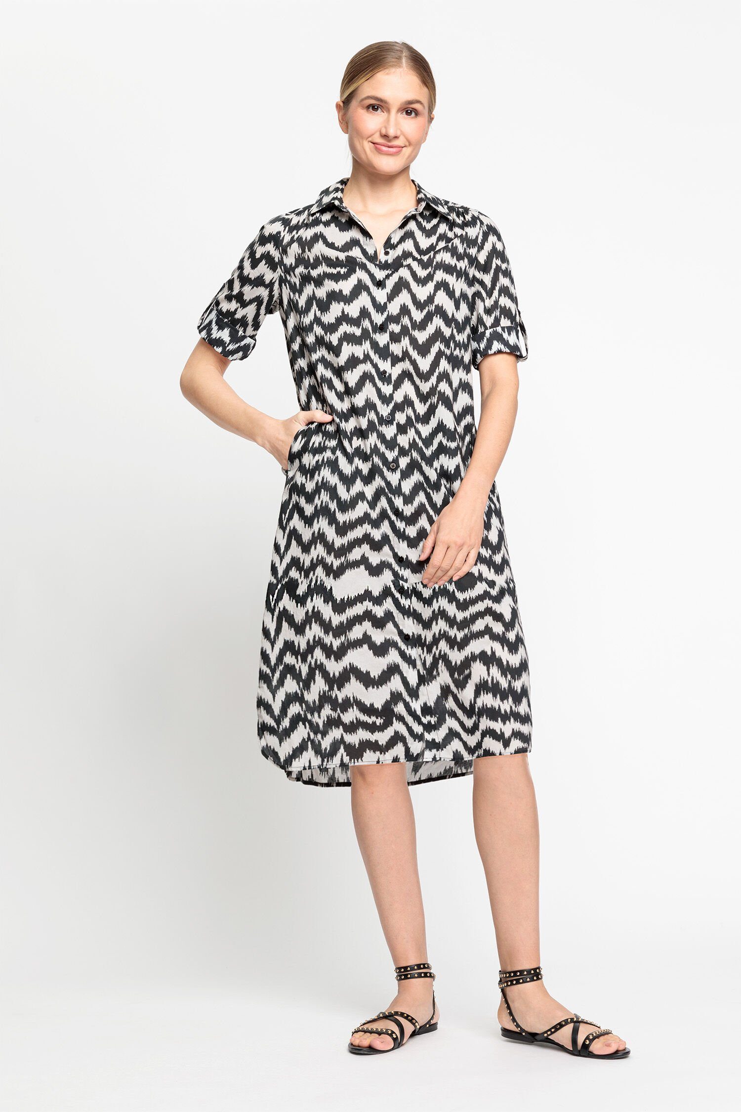 Olsen Blusenkleid mit Zebra-Print