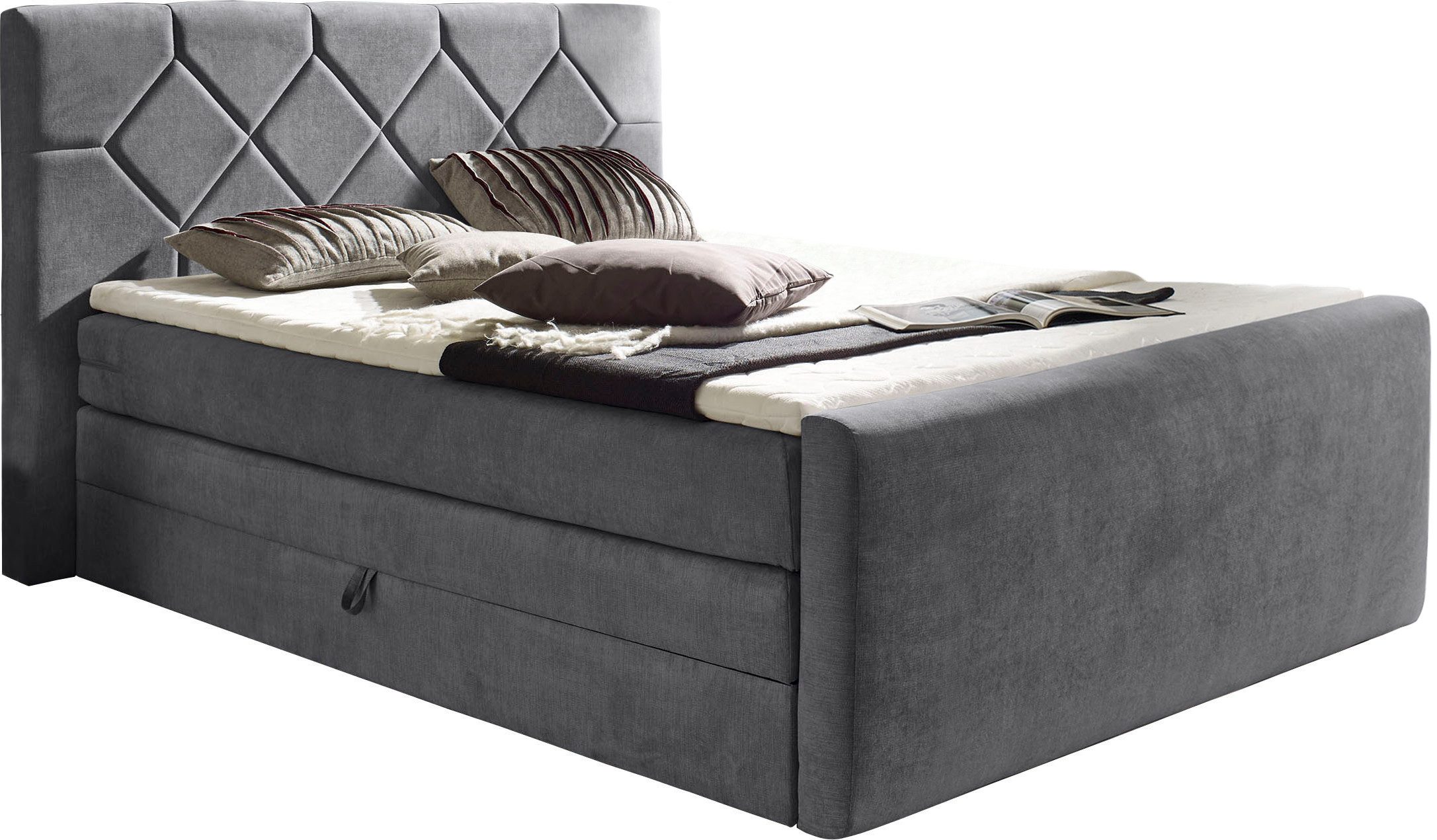 Places of Style Boxspringbett "Atlanta", inklusive Topper und Bettkasten günstig online kaufen