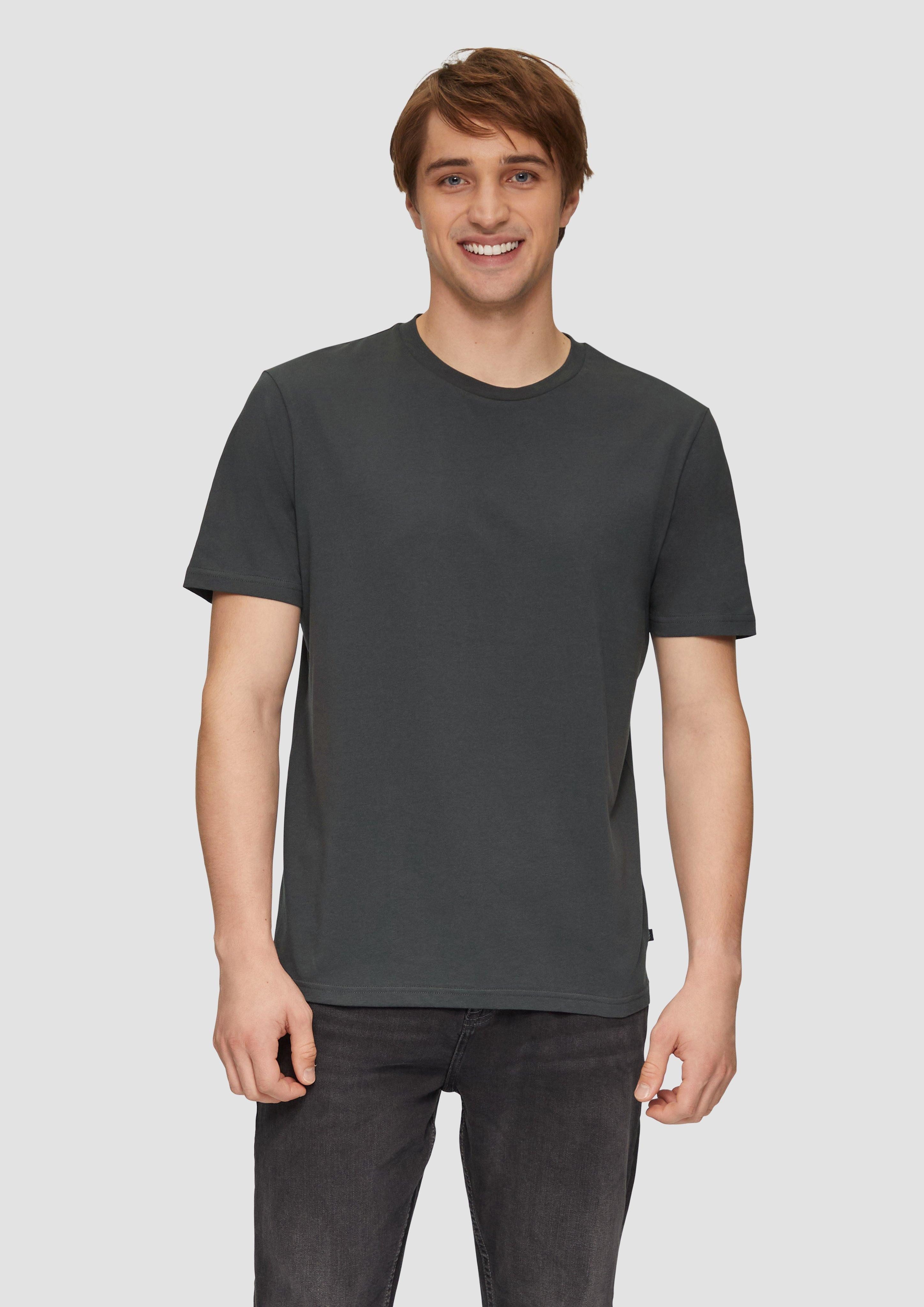 QS Kurzarmshirt T-Shirt mit Rundhalsausschnitt günstig online kaufen