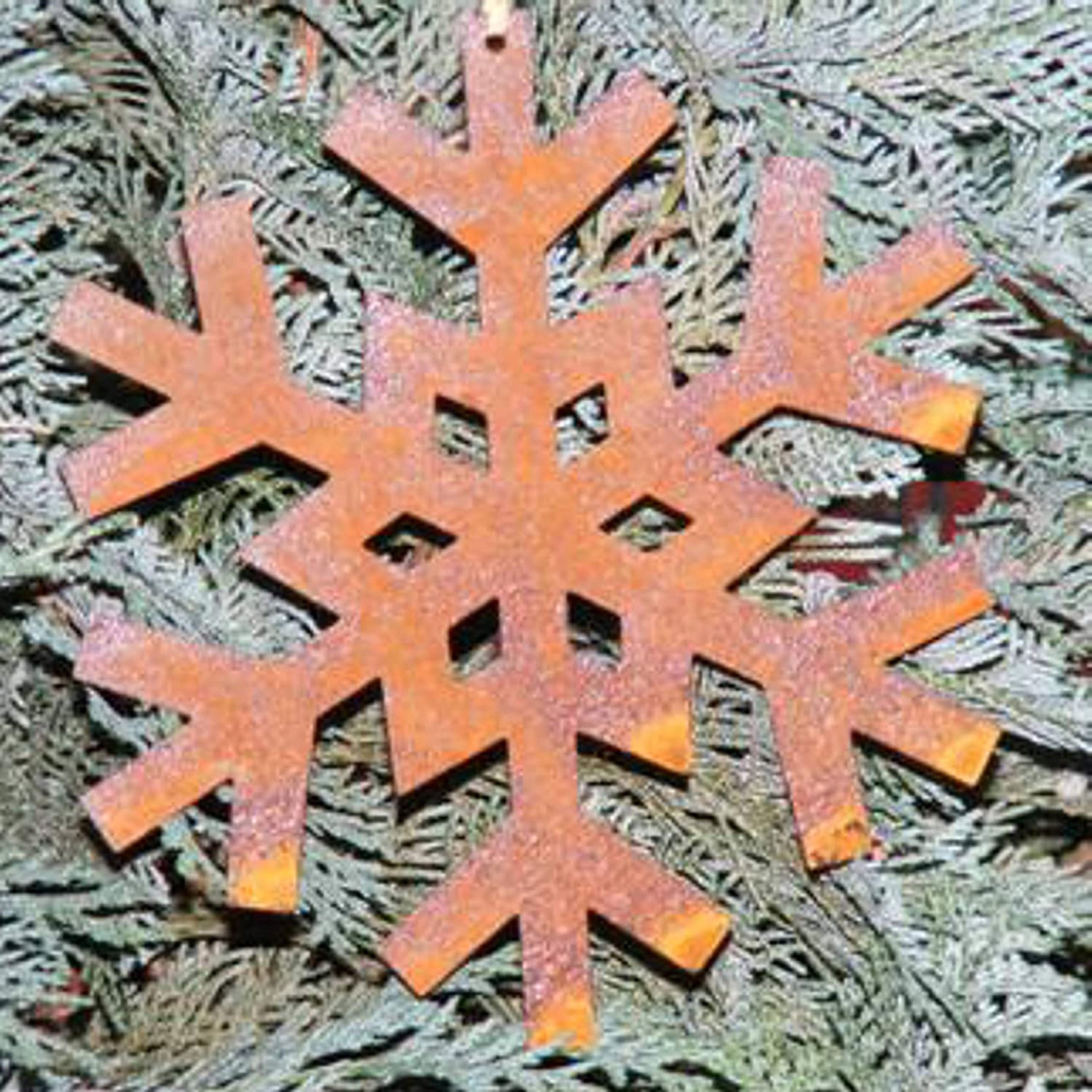 Rostikal Gartenstecker Schneeflocken Metall Winter Deko Weihnachten Echter Rost