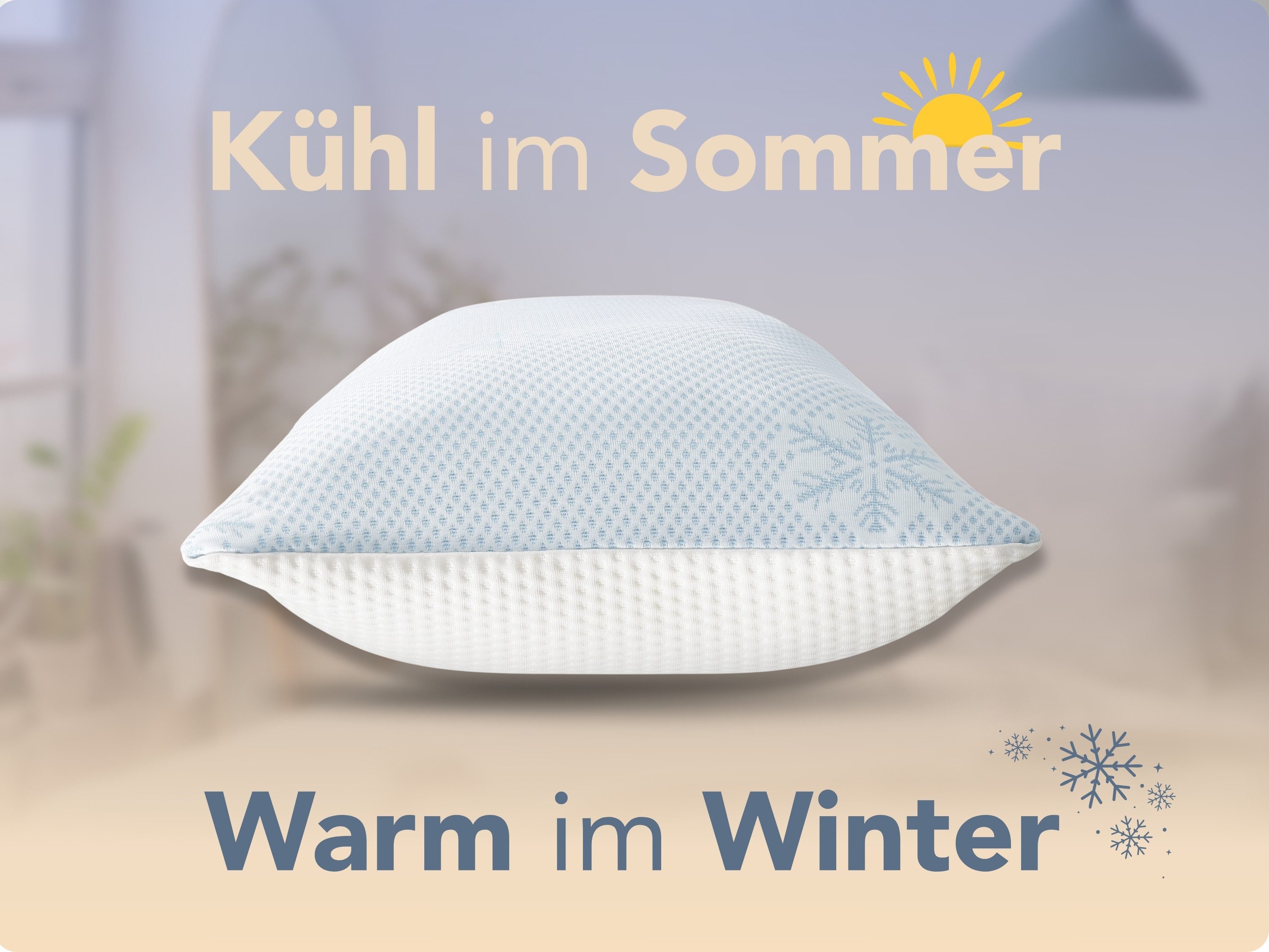 XDREAM Kopfkissen kühlendes Kissen, Füllung: Schaumstoffstäbchen, Bezug: Doppeltuchbezug mit kühlender Seite, Bauchschläfer, Seitenschläfer, Rückenschläfer, mit kühlendem Effekt, Memoy-Foam