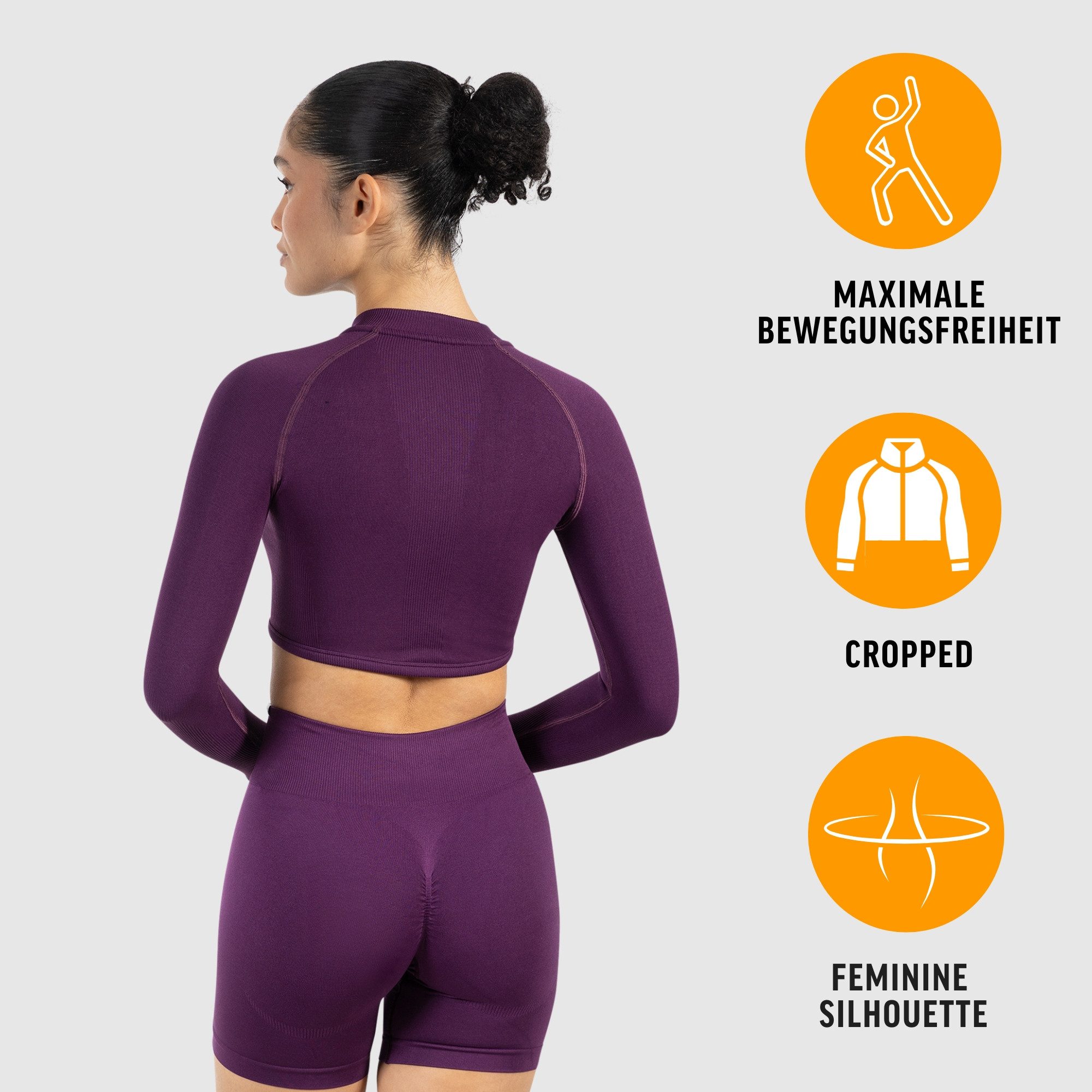 Smilodox Outdoorjacke Harly, Seamless Cropped Trainingsjacke, Reißverschlus günstig online kaufen