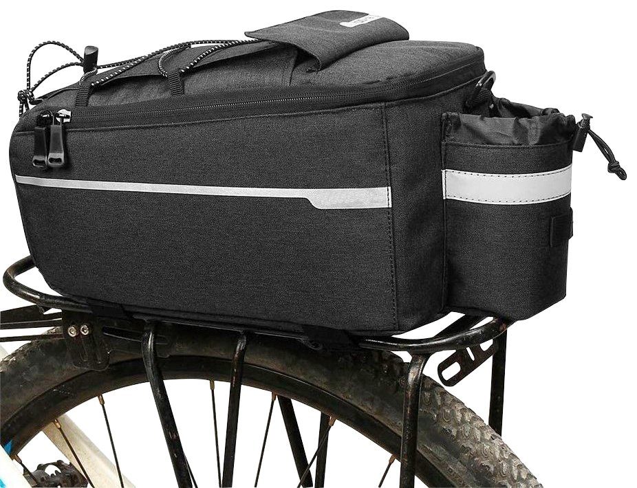 IWH Kühltasche für Fahrräder, 10 l, BxTxH: 35x15,5x18 cm, Zusätzliches  Aufbewahrungsfach und Gummibänder auf der Oberseite
