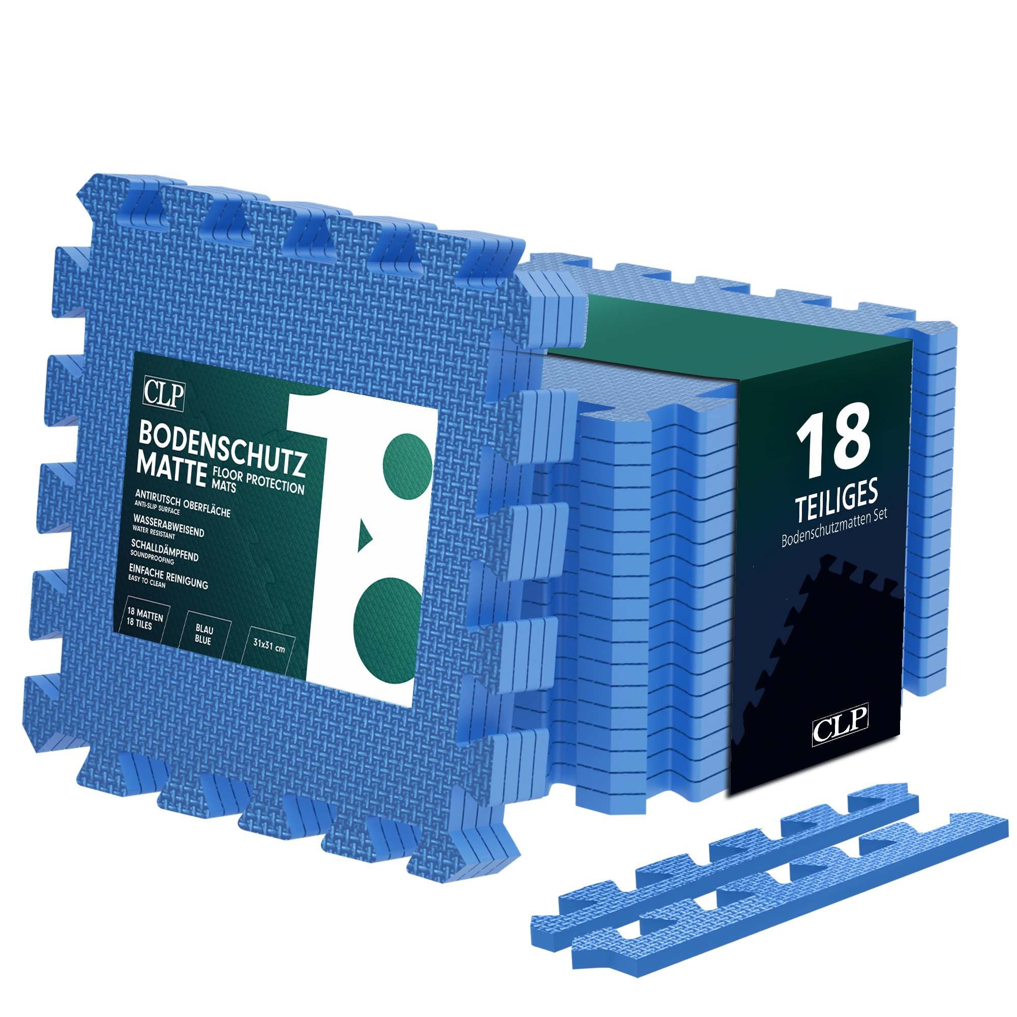 Bodenschutzmatte Bodenschutzmatten 30x30x1,2 cm blau