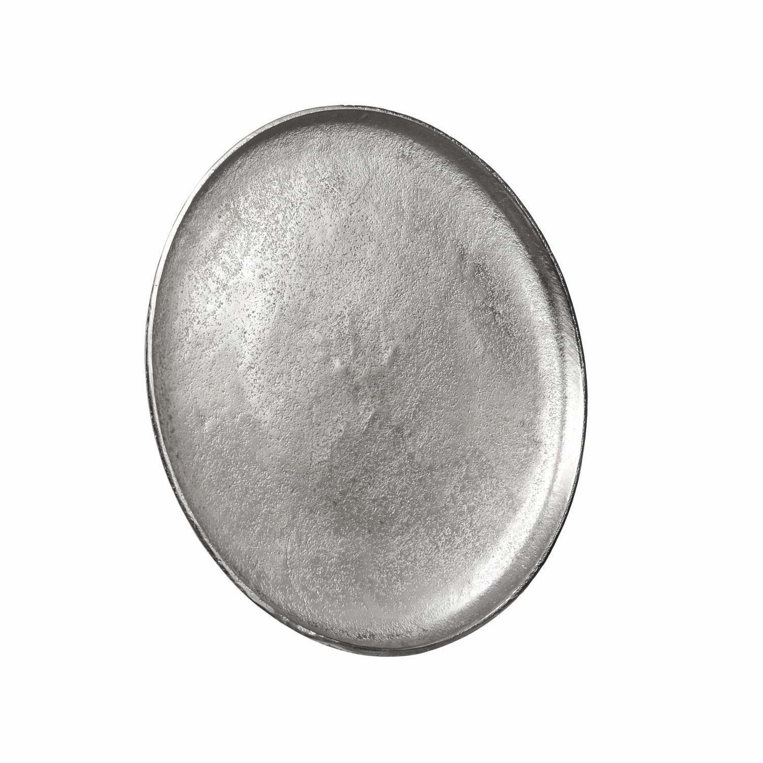 MARELIDA Dekoteller Dekoschale Dekotablett Kerzenteller Aluminium rund D: 20cm silber