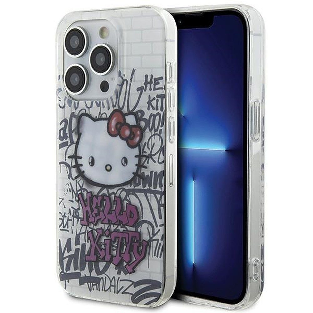 Hello Kitty Handyhülle Schutzhülle Hartschale Motivhülle 6,1 Zoll, IML-Druck, Hartschale, Graffiti-Motiv, Lizenzprodukt