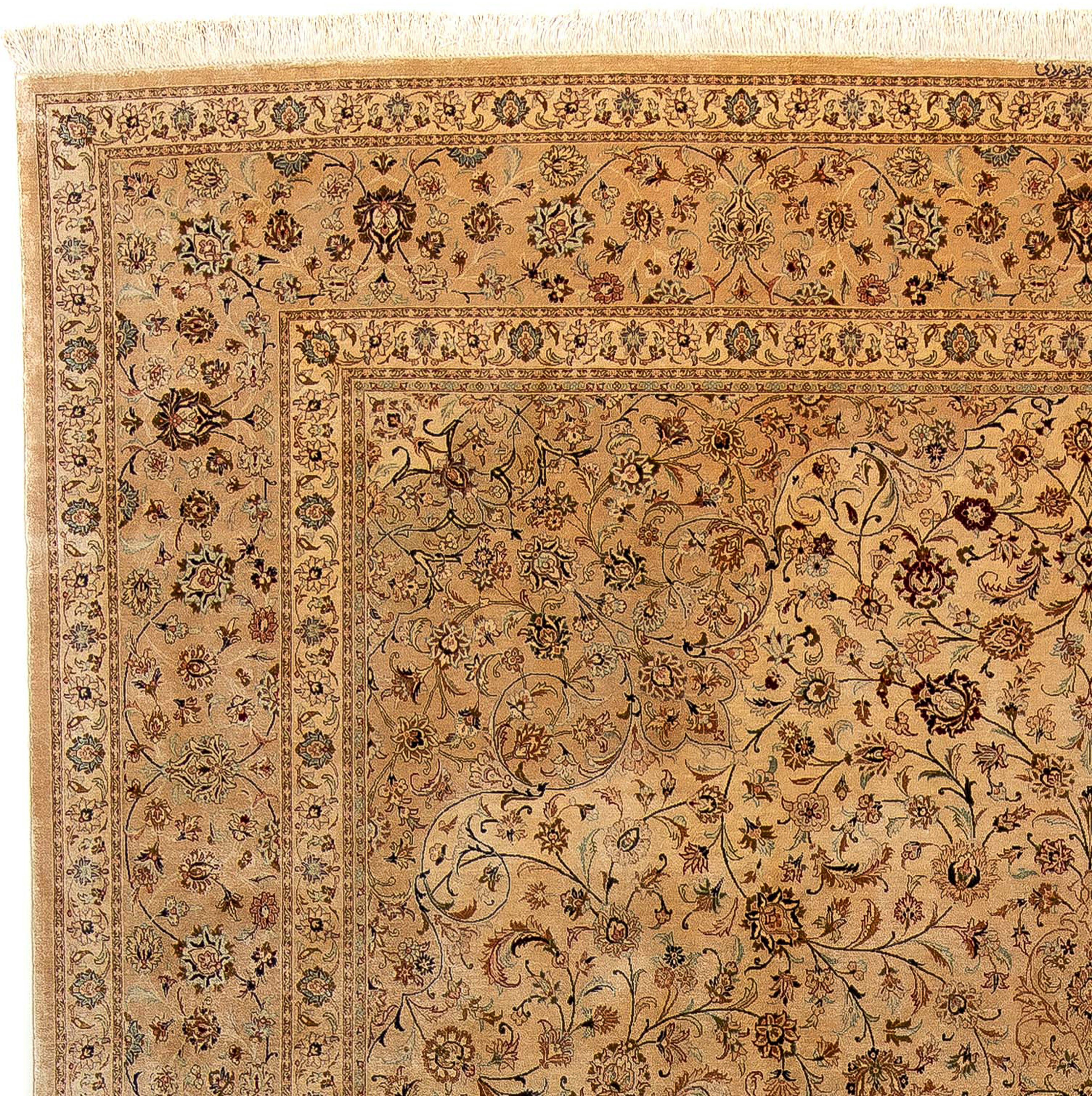 Orientteppich Perser morgenland, x Handgeknüpft, Wohnzimmer, mit - Ghom 243 mehrfarbig, cm Höhe: mm, 10 Zertifikat rechteckig, Einzelstück - - 354