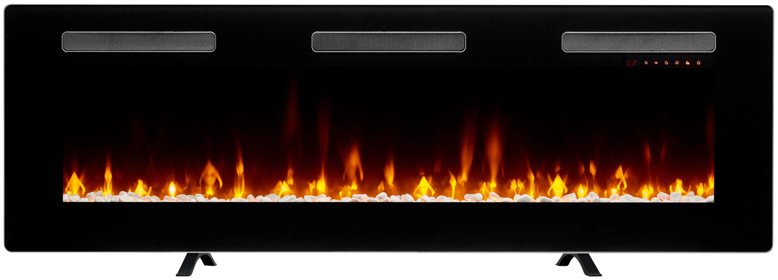 Dimplex Elektrokamin Sierra 60", schwarz,mit Heizung, Fernbedienung, App, Optiflame® Flammeneffekt