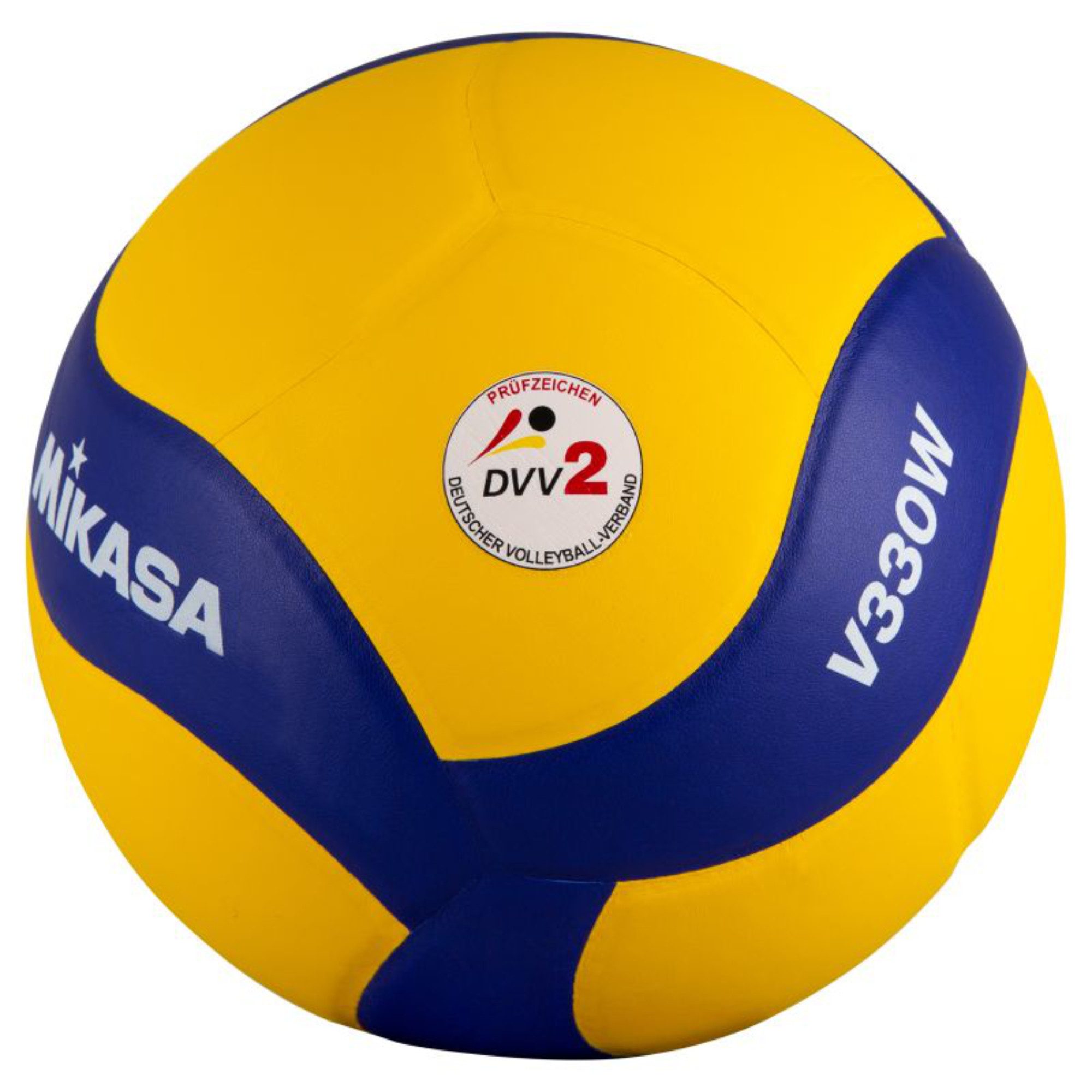 Mikasa Volleyball V330W-DVV2 Wettkampf- und Trainingsvolleyball Blau/Gelb