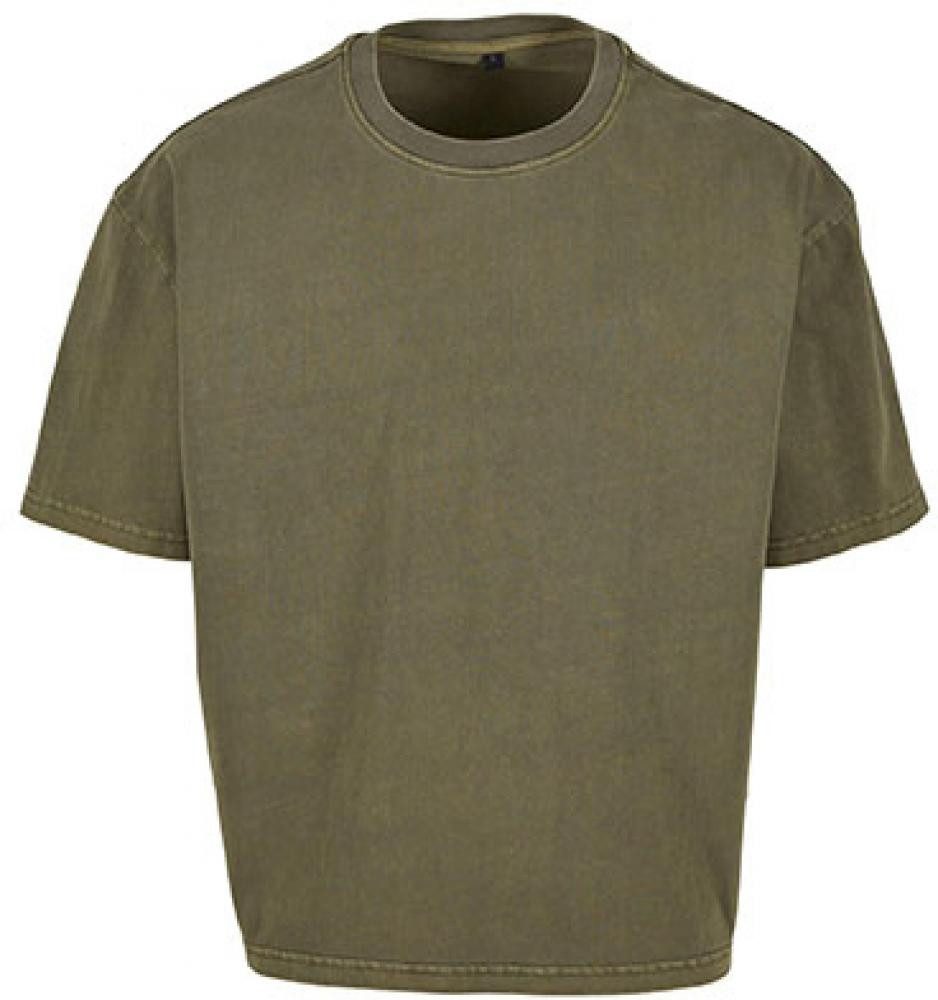 Rundhalsshirt Unisex Vintage Cropped Heavy Oversize Tee