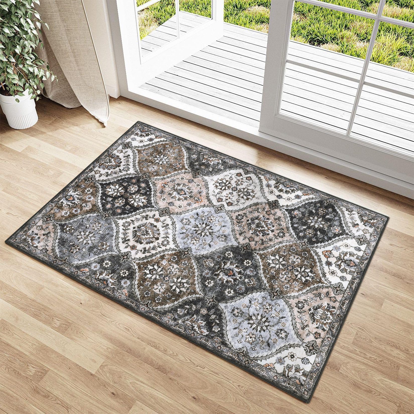 GarveeMore Teppich MosaikBlüte, rechteckig, Höhe: 5 mm, Mix aus Orient-, Bo günstig online kaufen