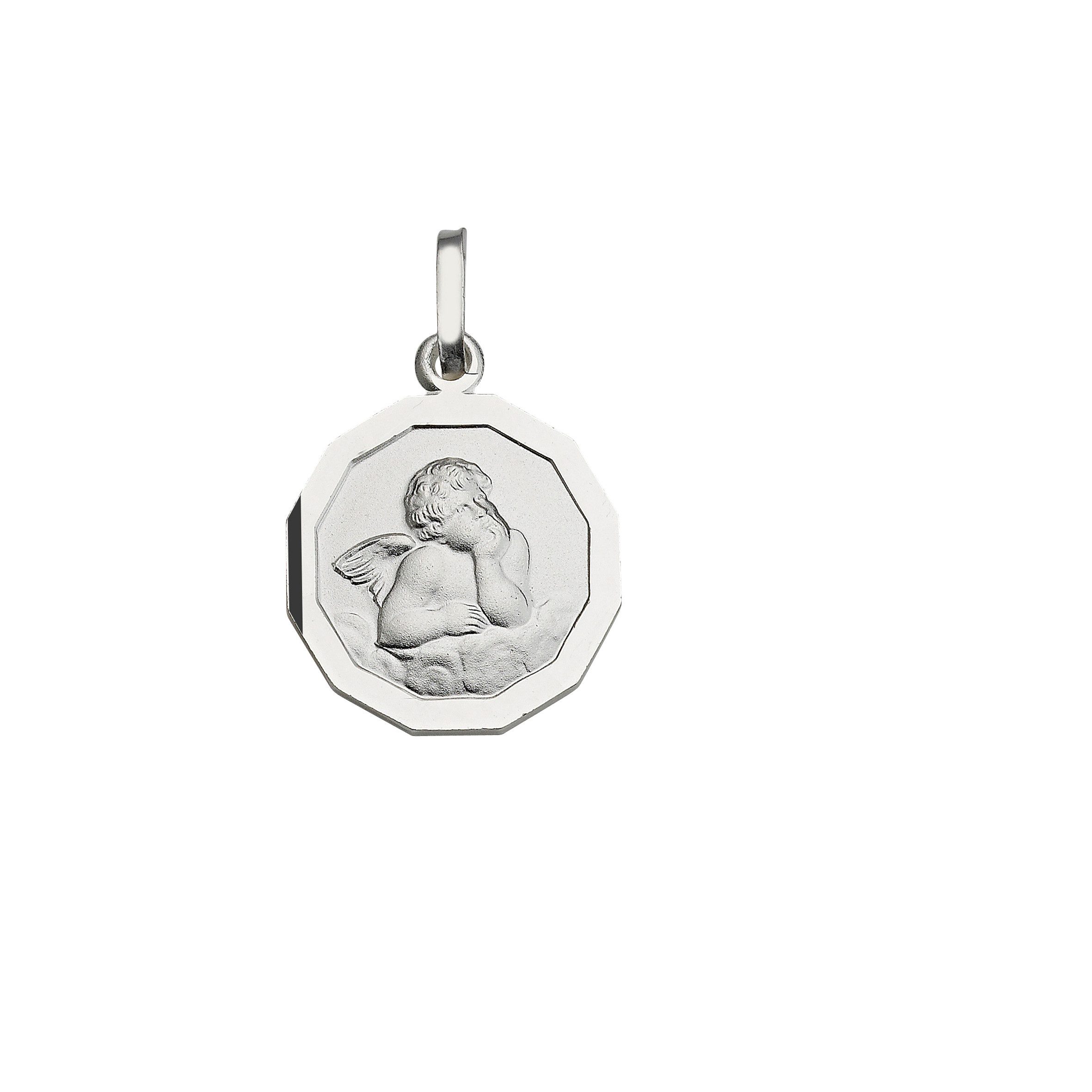 Firetti Kettenanhänger Schmuck Geschenk Silber 925 Halsschmuck Anhänger Kreis mit Engelmotiv