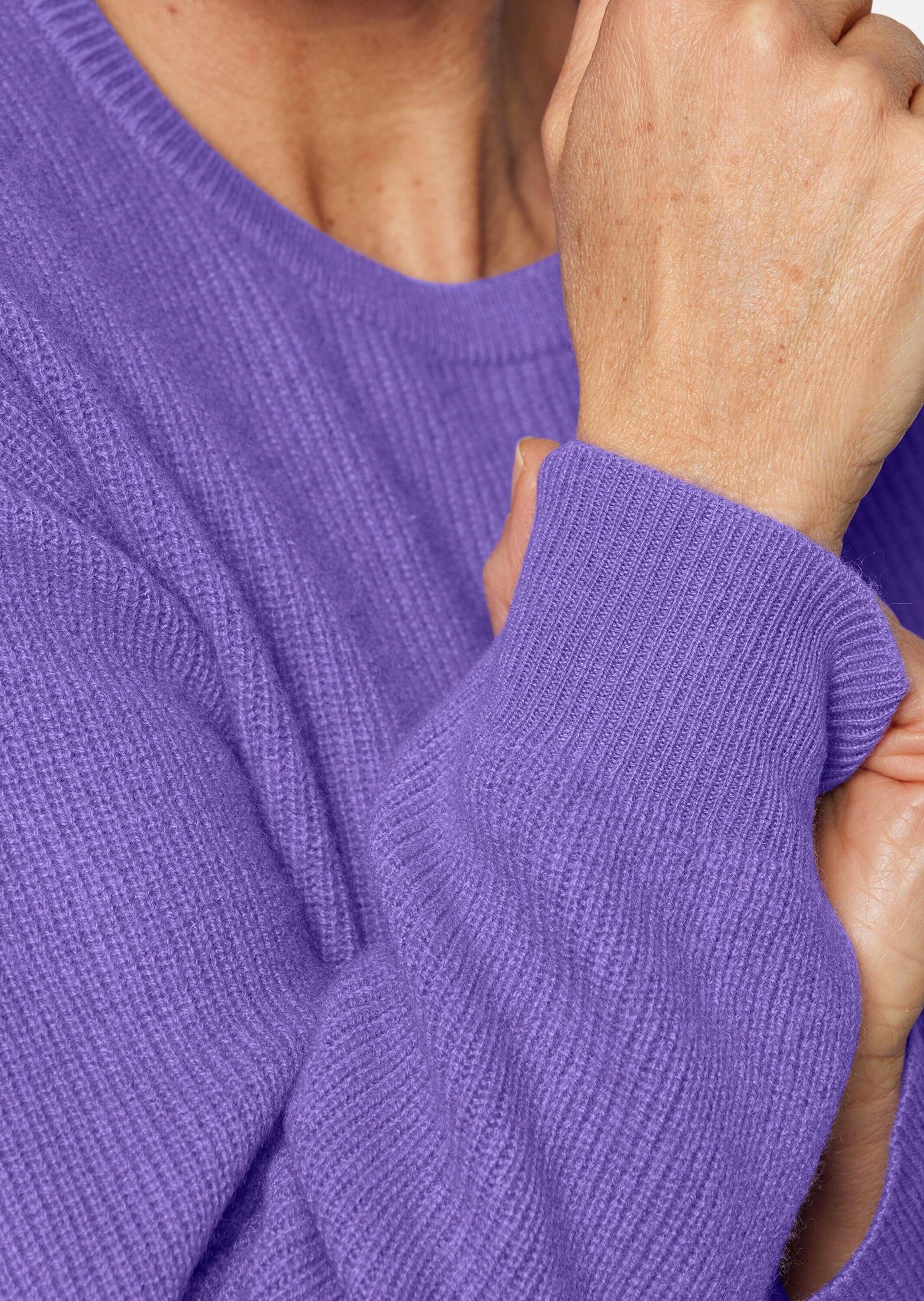 GOLDNER Strickpullover Kurzgröße: Kaschmirpullover mit Rundhals