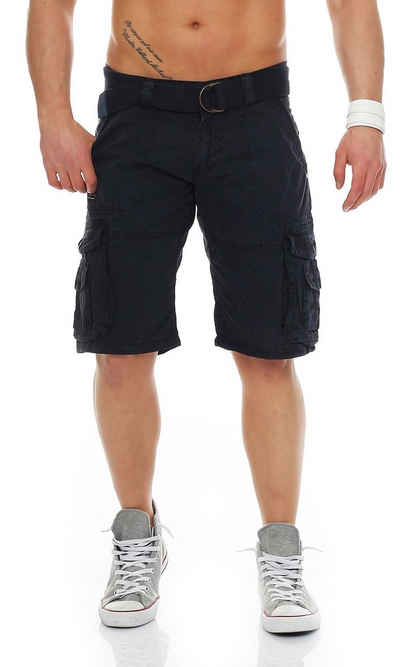Geographical Norway Cargoshorts Herren Shorts PARACHUTE (mit abnehmbarem Gürtel) Shorts, kurze Hose, unifarben