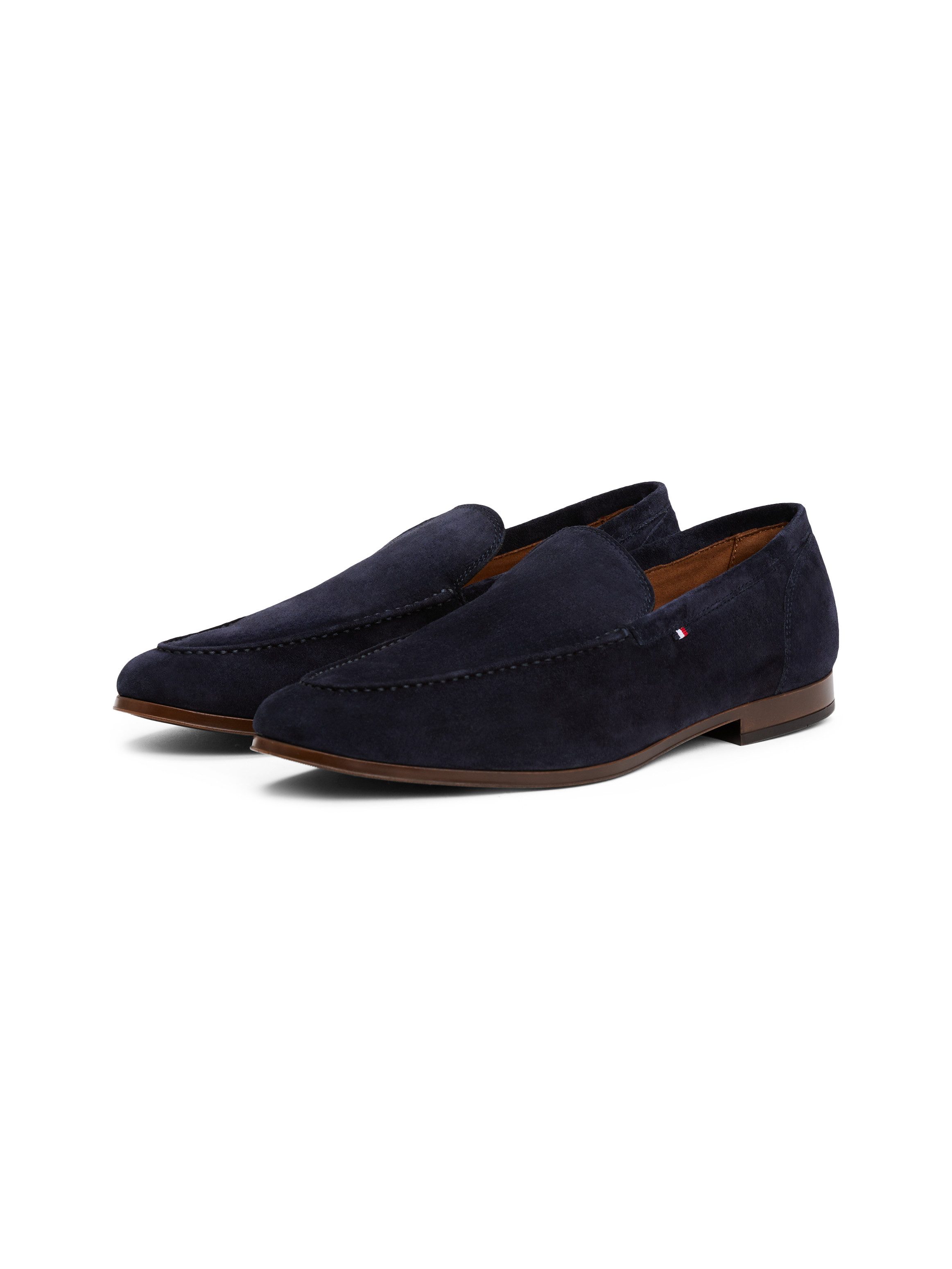 Tommy Hilfiger HILFIGER FLEXIBLE SUEDE LOAFER Slipper, Blockabsatz, Loafer, günstig online kaufen