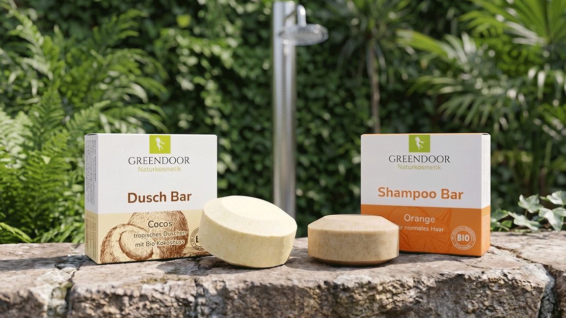 GREENDOOR Festes Haarshampoo Shampoo Bar Orange