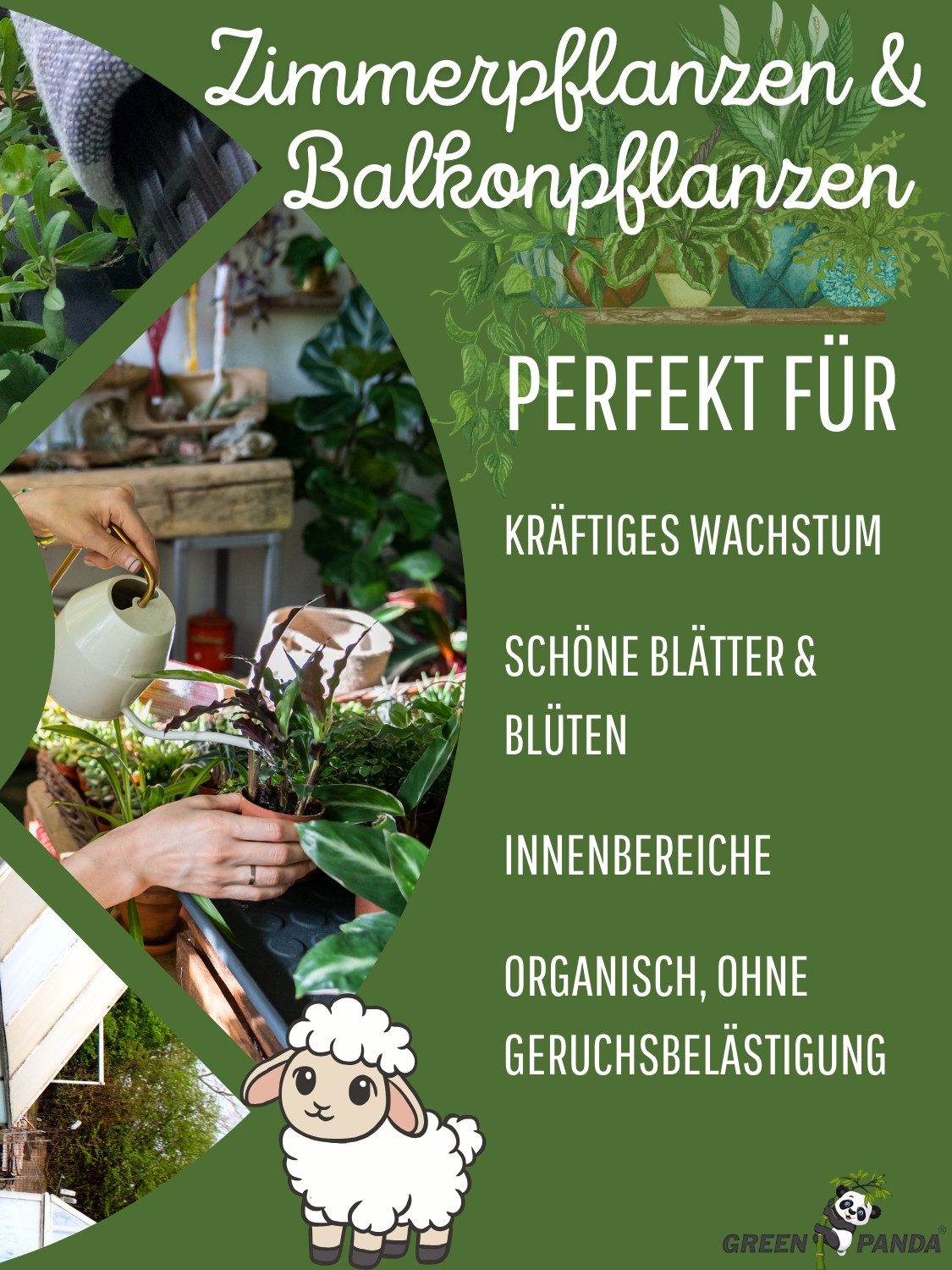 GreenPanda Langzeitdünger BIO Schafwollpellets - Schafwoll Dünger 4kg, Pellets, Mit Kali-Boost! – Bild 5 von 5