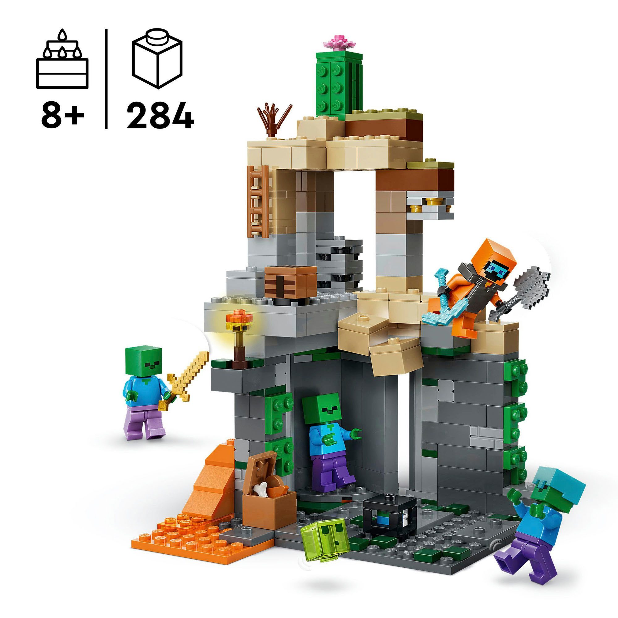 LEGO® Zombieverlies (21587), LEGO Minecraft Konstruktionsspielsteine, (284 St), Made in Europe
