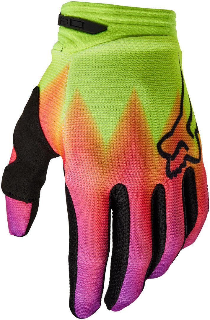 Fox Motorradhandschuhe 180 Statk Motocross Handschuhe Pink/Yellow | Motorradhandschuhe