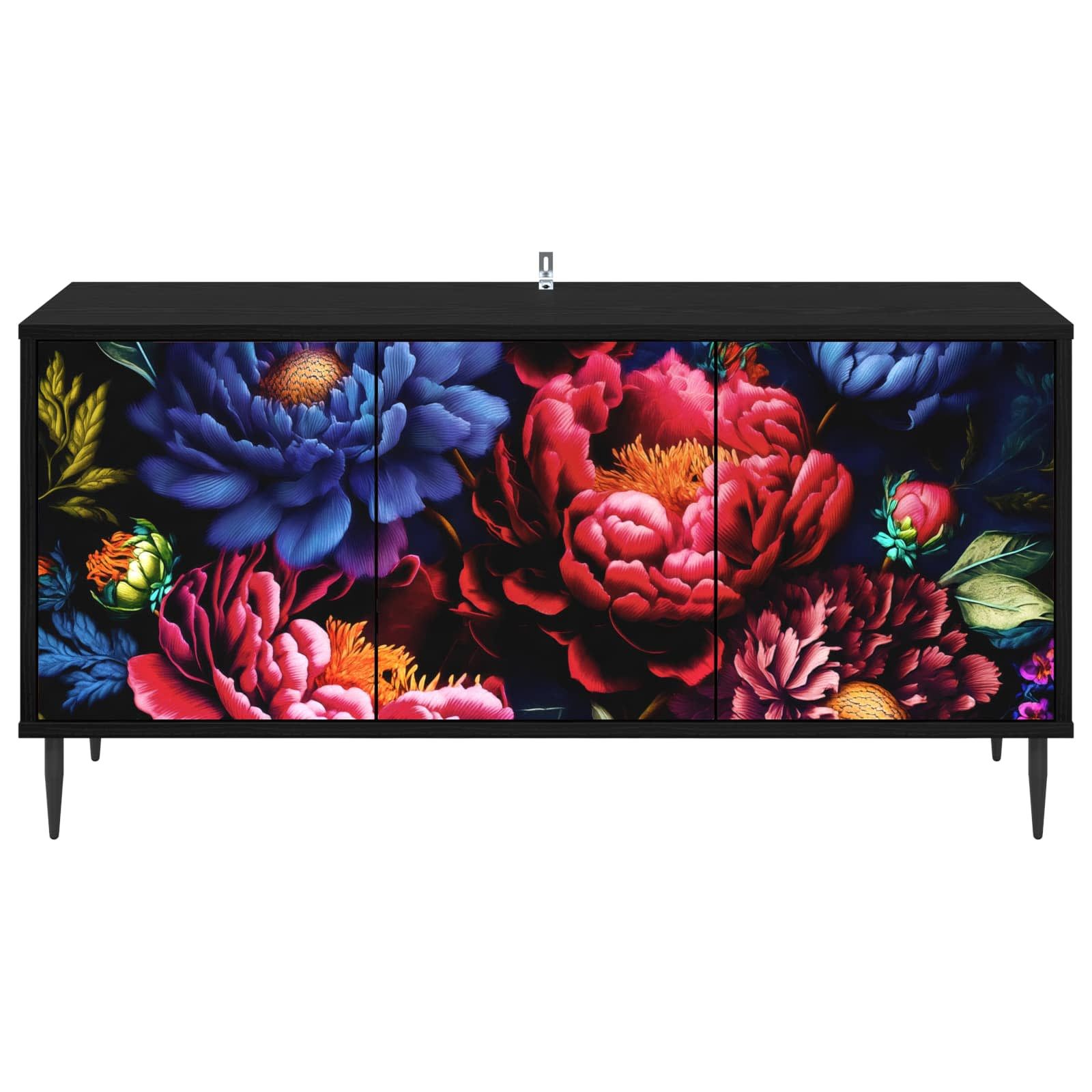 vidaXL TV-Schrank TV-Schrank KIEL 102 x 33 x 51 cm Schwarz Eichen-Optik (1-St)