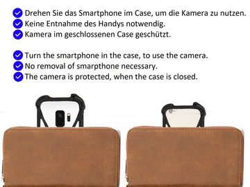 K-S-Trade Handyhülle für Realme C31, Handy Schutz Hülle + Kopfhörer Portemonnee Tasche Wallet-Case