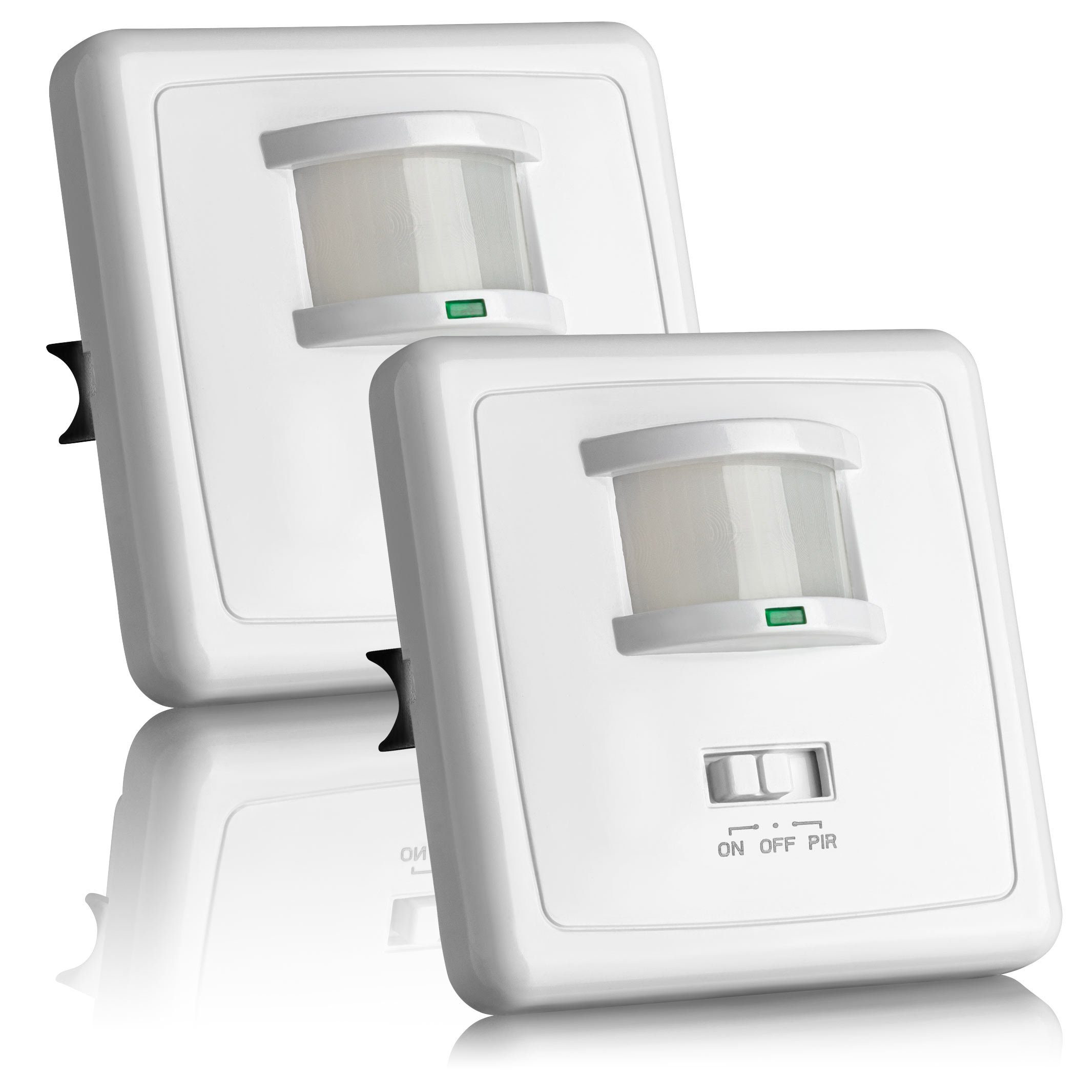 SEBSON Bewegungsmelder Bewegungsmelder Unterputz LED geeignet IR Sensor - 2er Set, (2-St), LED geeignet, programmierbar, 160°, Ein- und Ausschalter