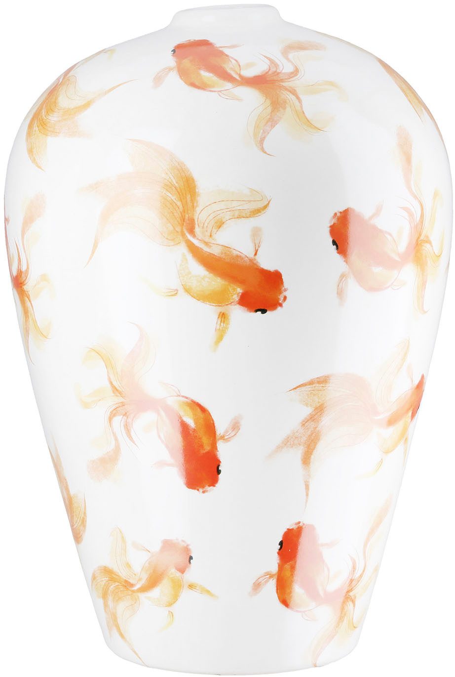 GILDE Tischvase Vase bauchig Neon weiß H. 30 cm (1 St)