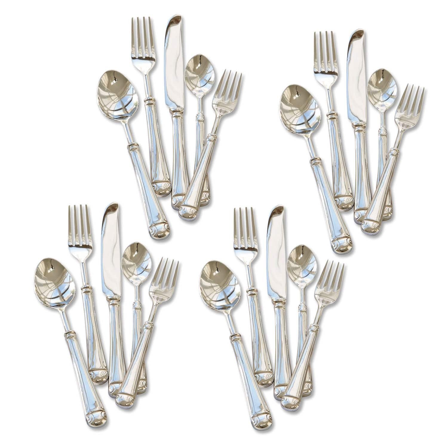 Mirabeau Besteck-Set Besteck Eriat silber, Edelstahl, Griff: Messing