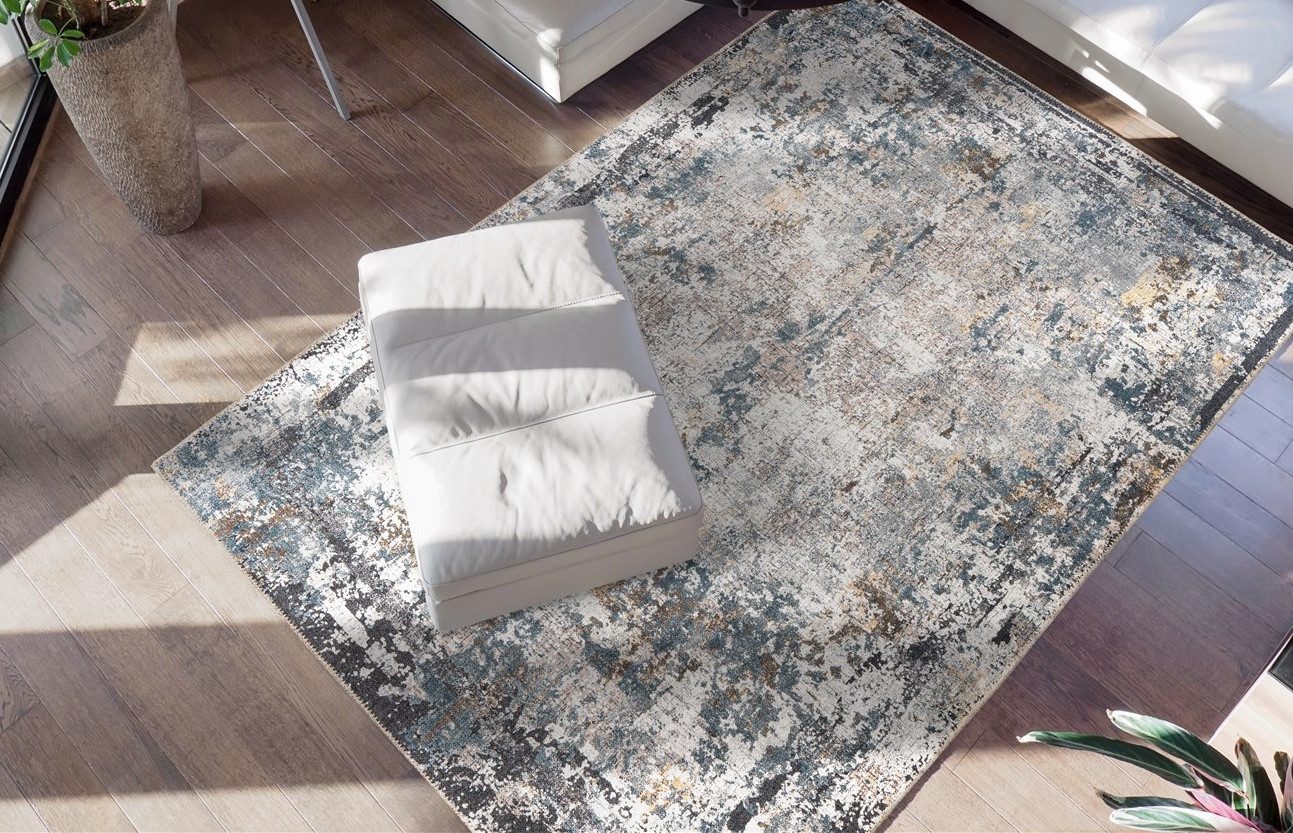 me gusta Teppich Faye 1225, rechteckig, Höhe: 6 mm, Flachgewebe, gedrucktes Motiv, Wohnzimmer