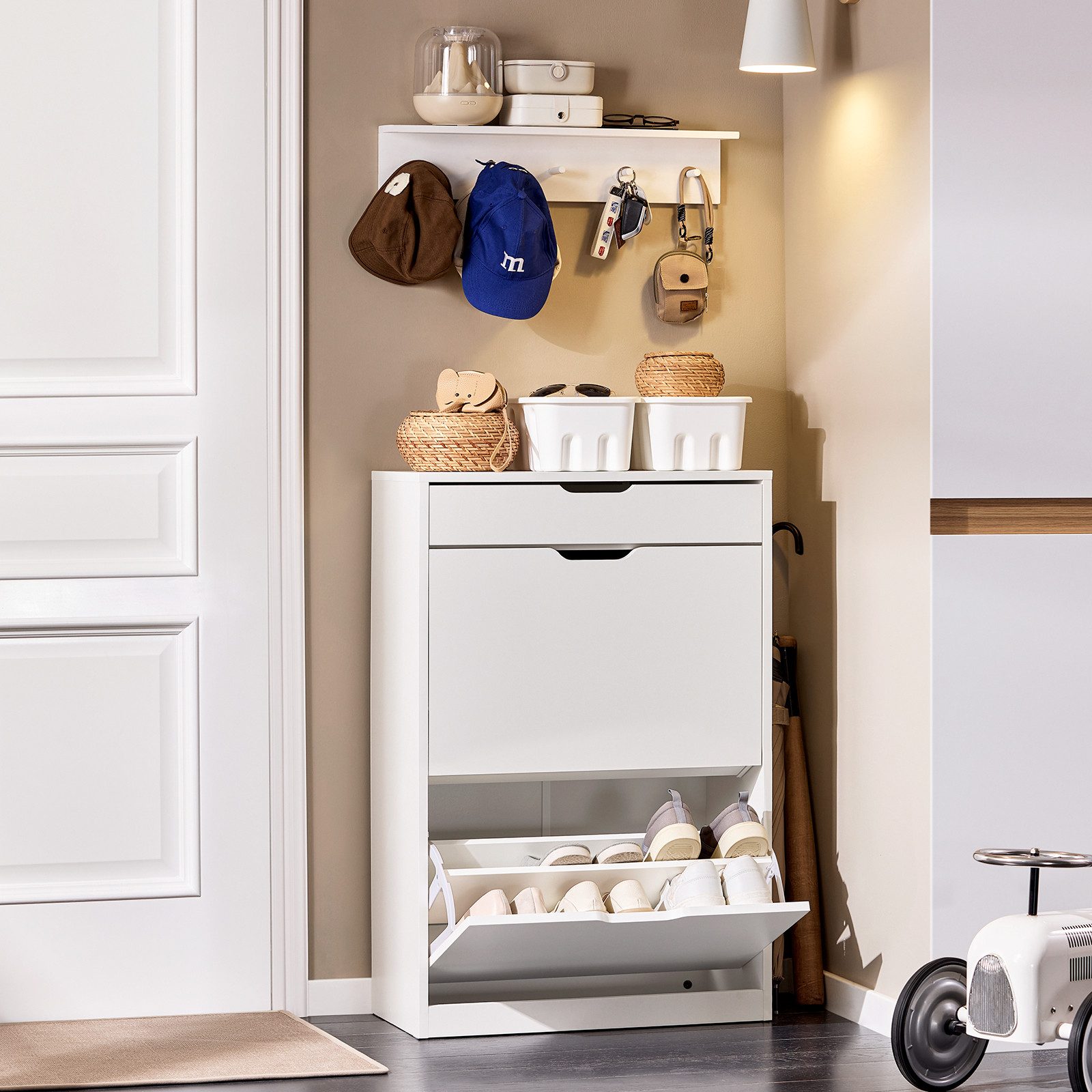 SoBuy Schuhkipper FSR180, Schuhschrank schmal, Schuhregal Schuhkommode Schu günstig online kaufen