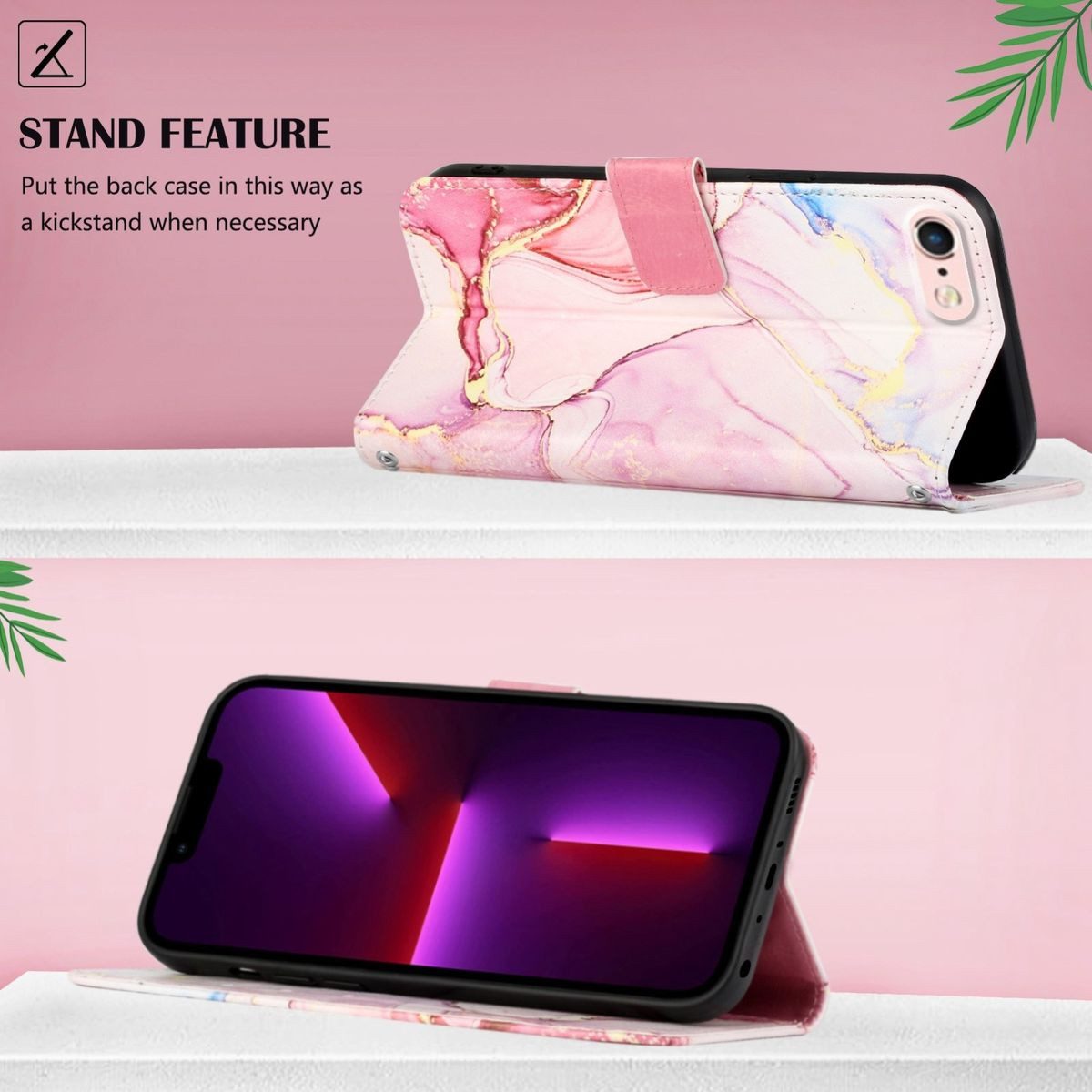 König Design Handyhülle Apple iPhone 7 / 8 / SE 2020 / 2022, Schutzhülle Schutztasche Case Cover Etuis Wallet Klapptasche Bookstyle