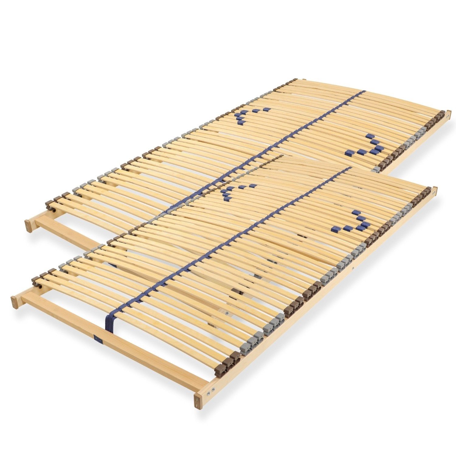 Lattenrost Blue Royal, 7 Zonen, Beco, Lattenrost 200x200 cm, bestehend aus 2x Lattenrost 100x200 cm, 42 Latten, vormontiert, direkt einsetzbar
