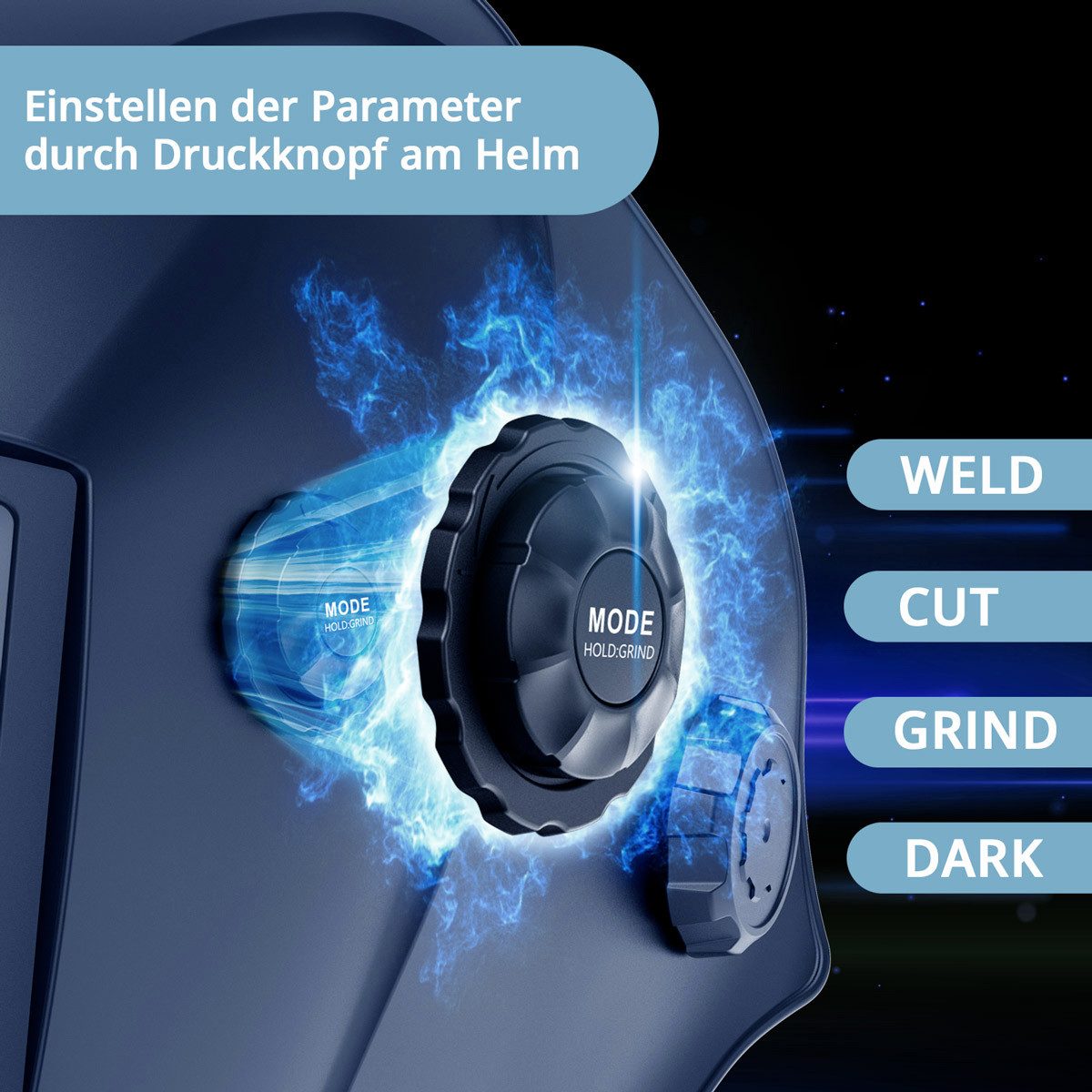 STAHLWERK Schweißhelm Automatik-Schweißhelm WORKER 3-in-1 Schweißerhelm (Set, 1-tlg., Set), True-Colour-Echtfarbwiedergabe
