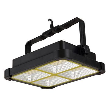 etc-shop LED Solarleuchte, LED-Leuchtmittel fest verbaut, Neutralweiß, Solarlampe Strahler Außenleuchte schwarz wetterfest dimmbar LED 2000lm