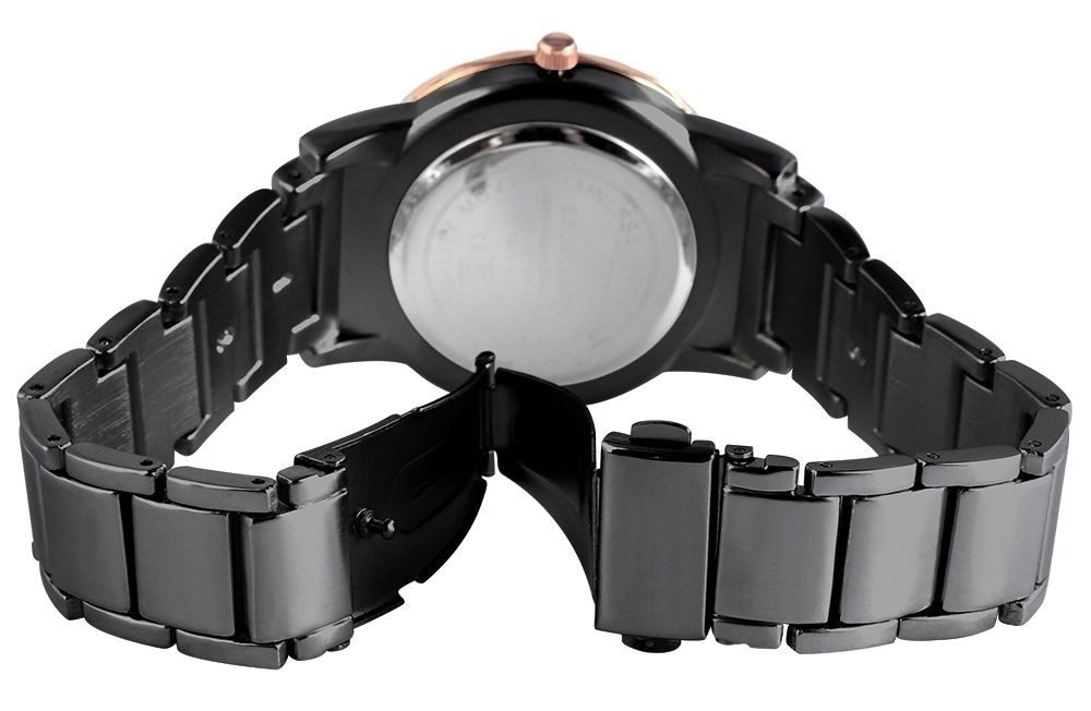 EXCELLANC Quarzuhr Crystal-Besatz