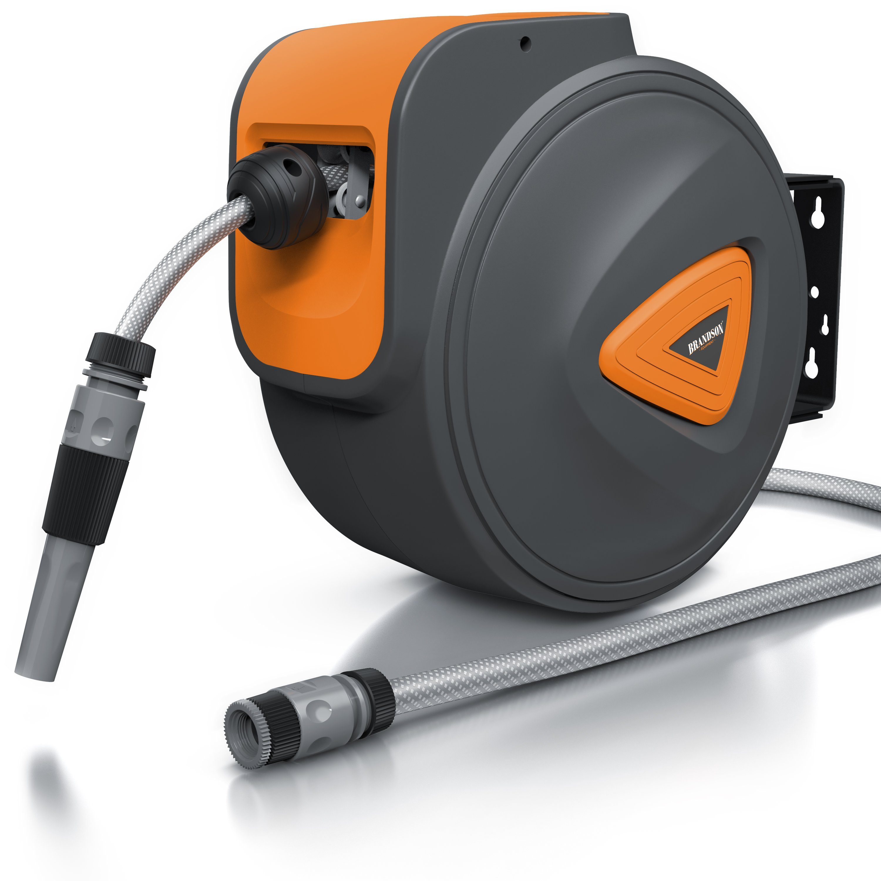 Brandson Wandschlauchbox, 20 m Schlauchtrommel, automatisch einziehbar, 180 Grad drehbar