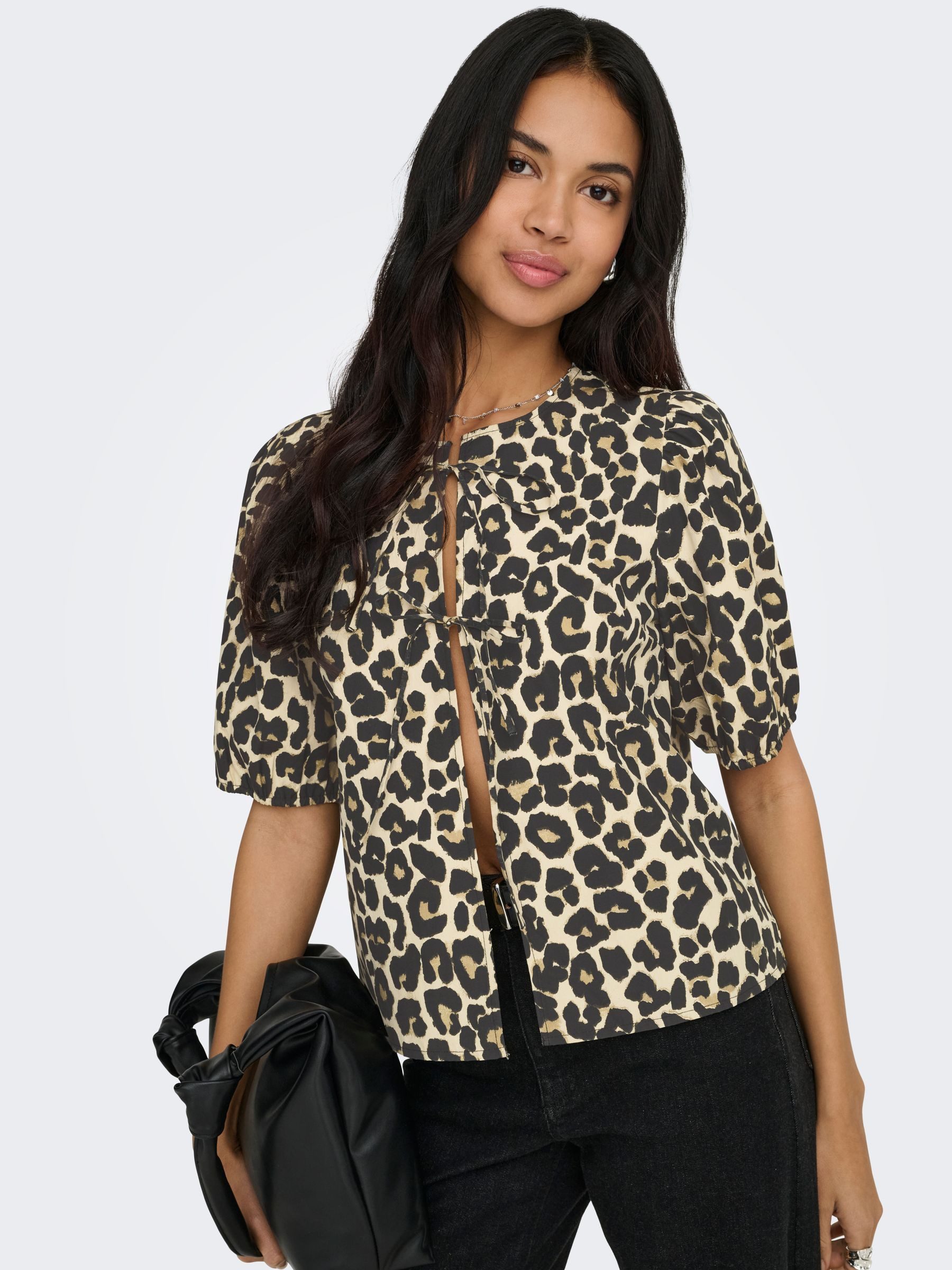 ONLY Blusenshirt Unifarben Regular Fit Zierschleife Rundhals Stilvoll (1-tl günstig online kaufen