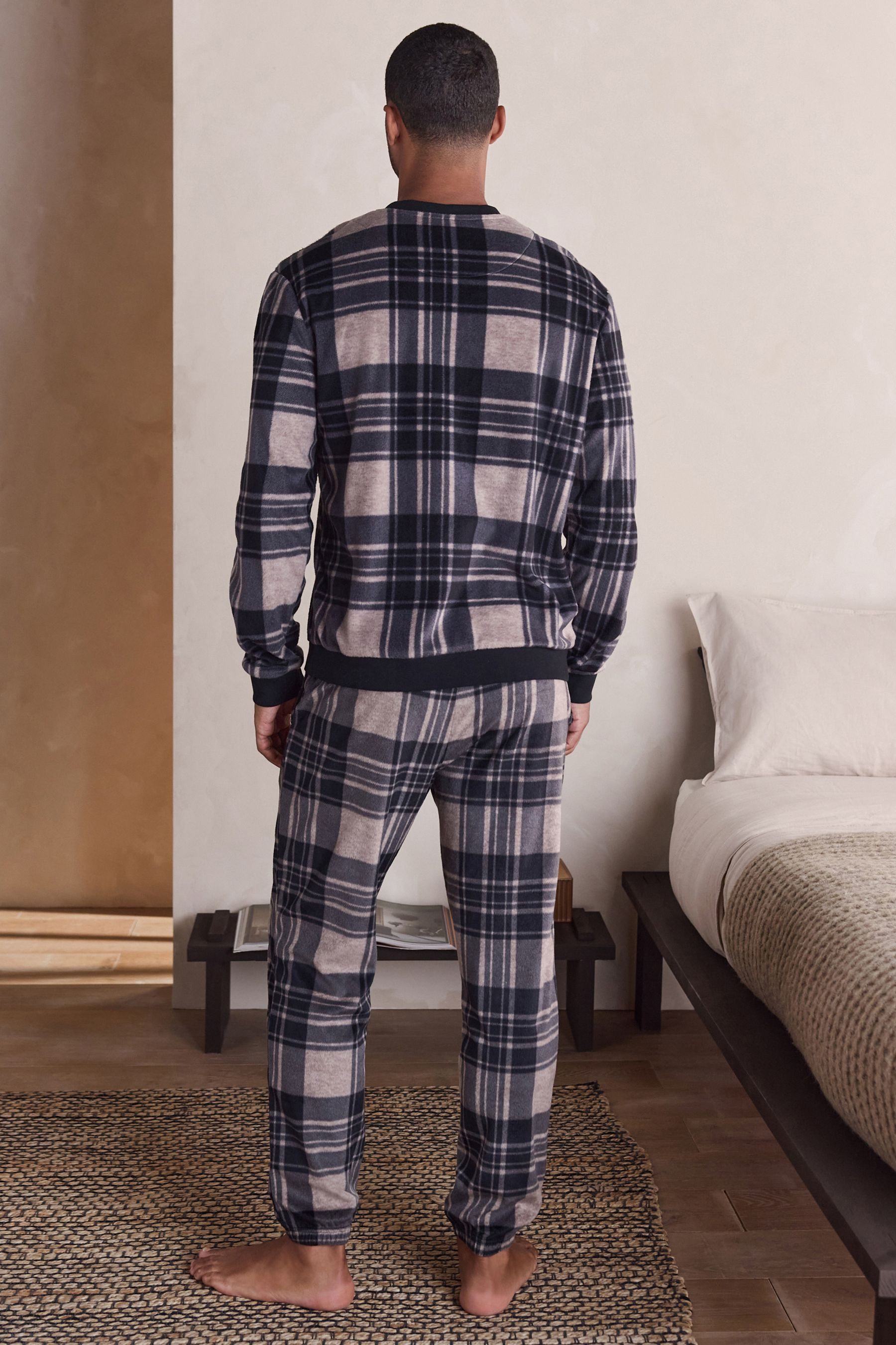 Next Pyjama Karierter Thermofleece-Schlafanzug (2 tlg) günstig online kaufen