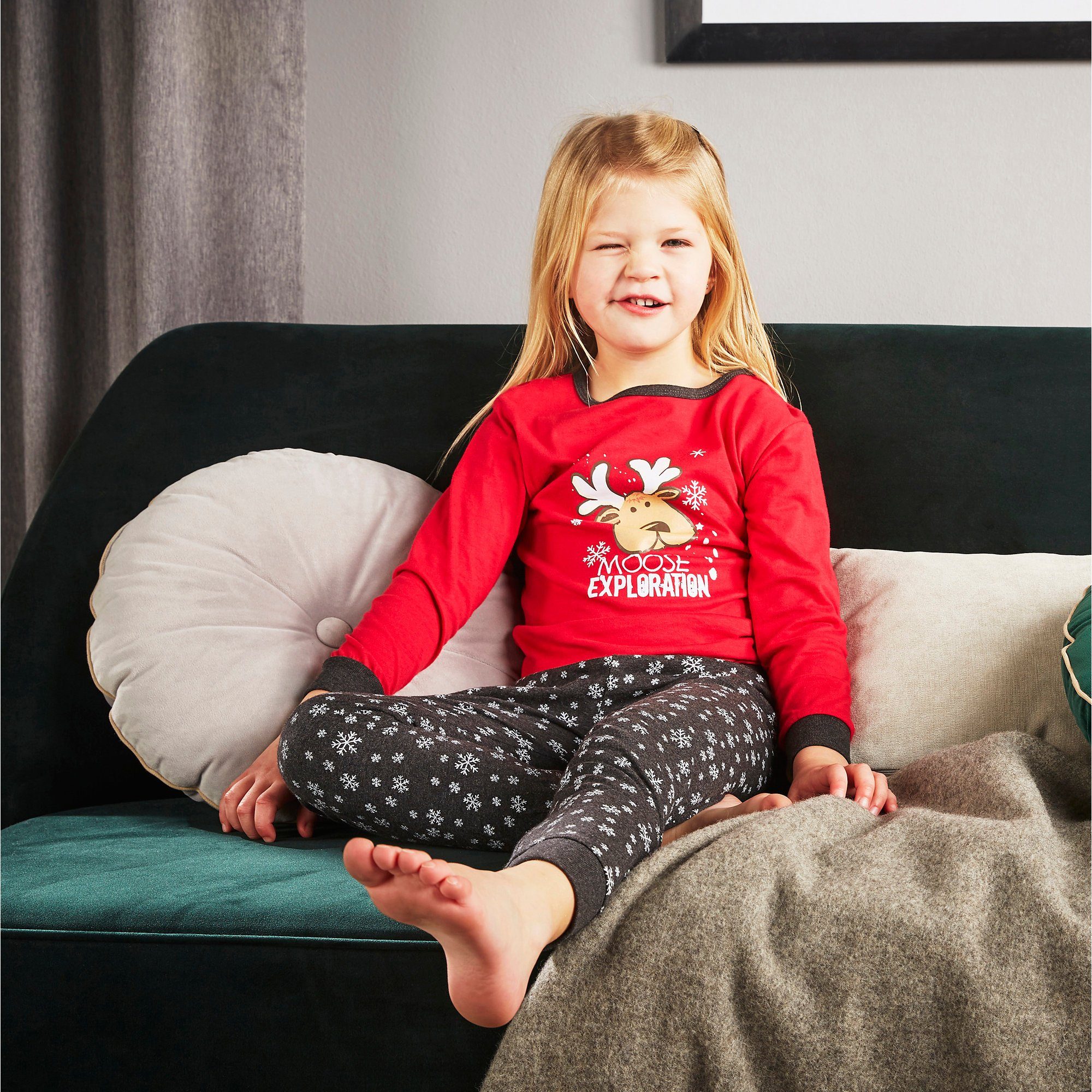 Erwin Müller Pyjama Kinder-Schlafanzug Single-Jersey gemustert