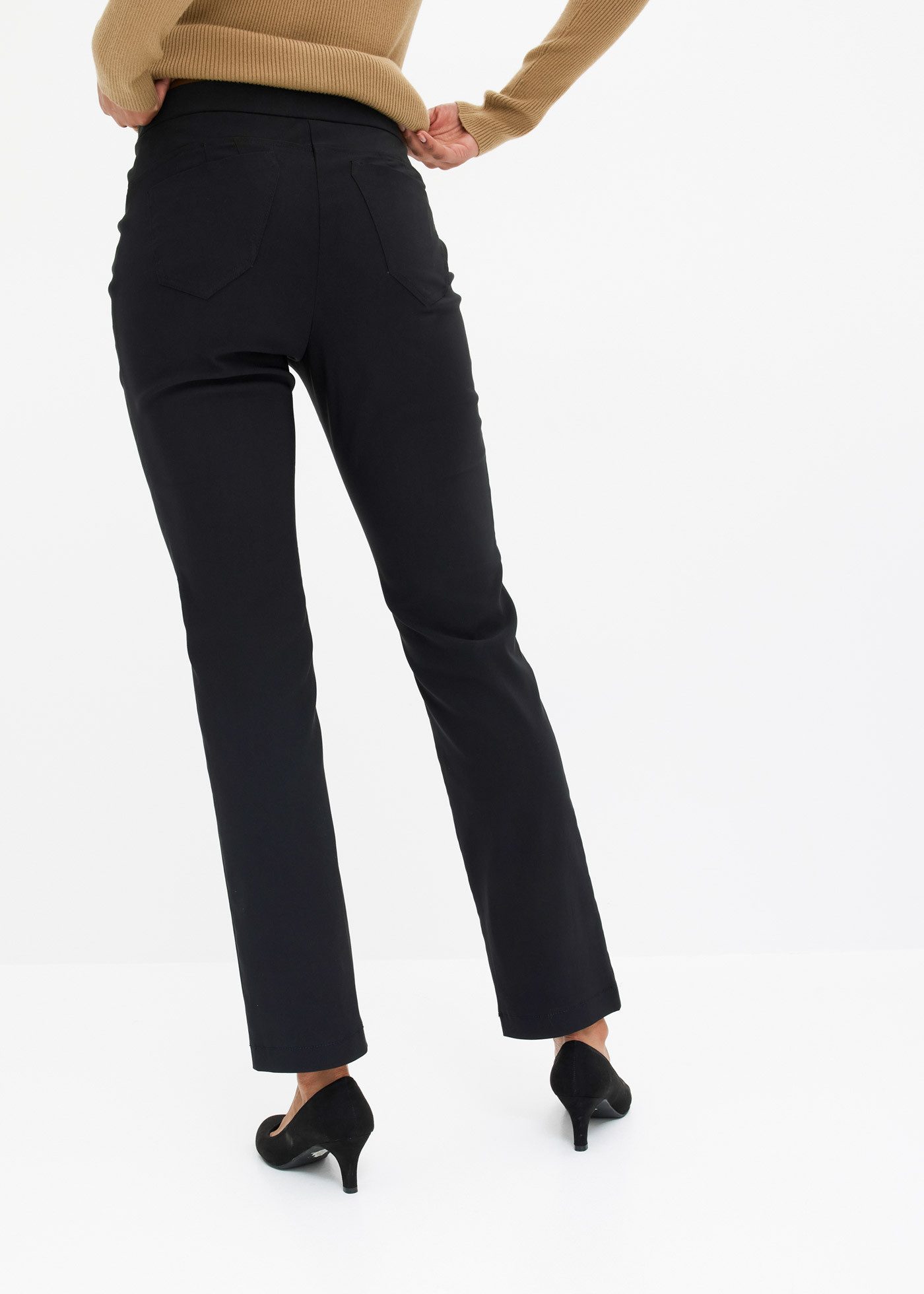 bonprix Stretch-Hose aus Polyester und Viskose, mit Elasthan-Anteil, Regular Fit