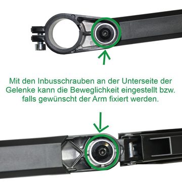 Summit Digital MSE03 Single Monitor-Halterung, (bis 32 Zoll, Tischhalterung mit Gasdruckfeder und Standrohr zur Höhenverstellung)