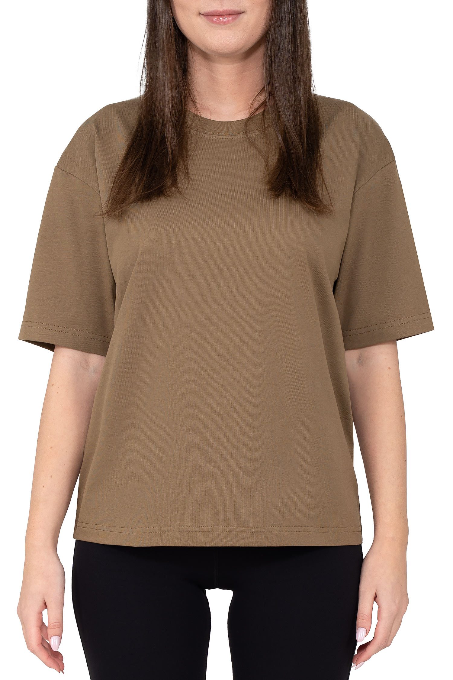 Reichstadt T-Shirt Damen Regular Fit Kurzarmshirt Shoulder Drop 25RSW071 Vielseitig kombinierbar